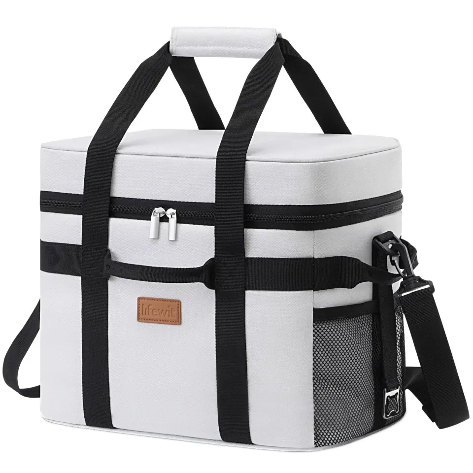 Lifewit 20L Kühltasche 30 Dosen Seidengrau Isoliert
