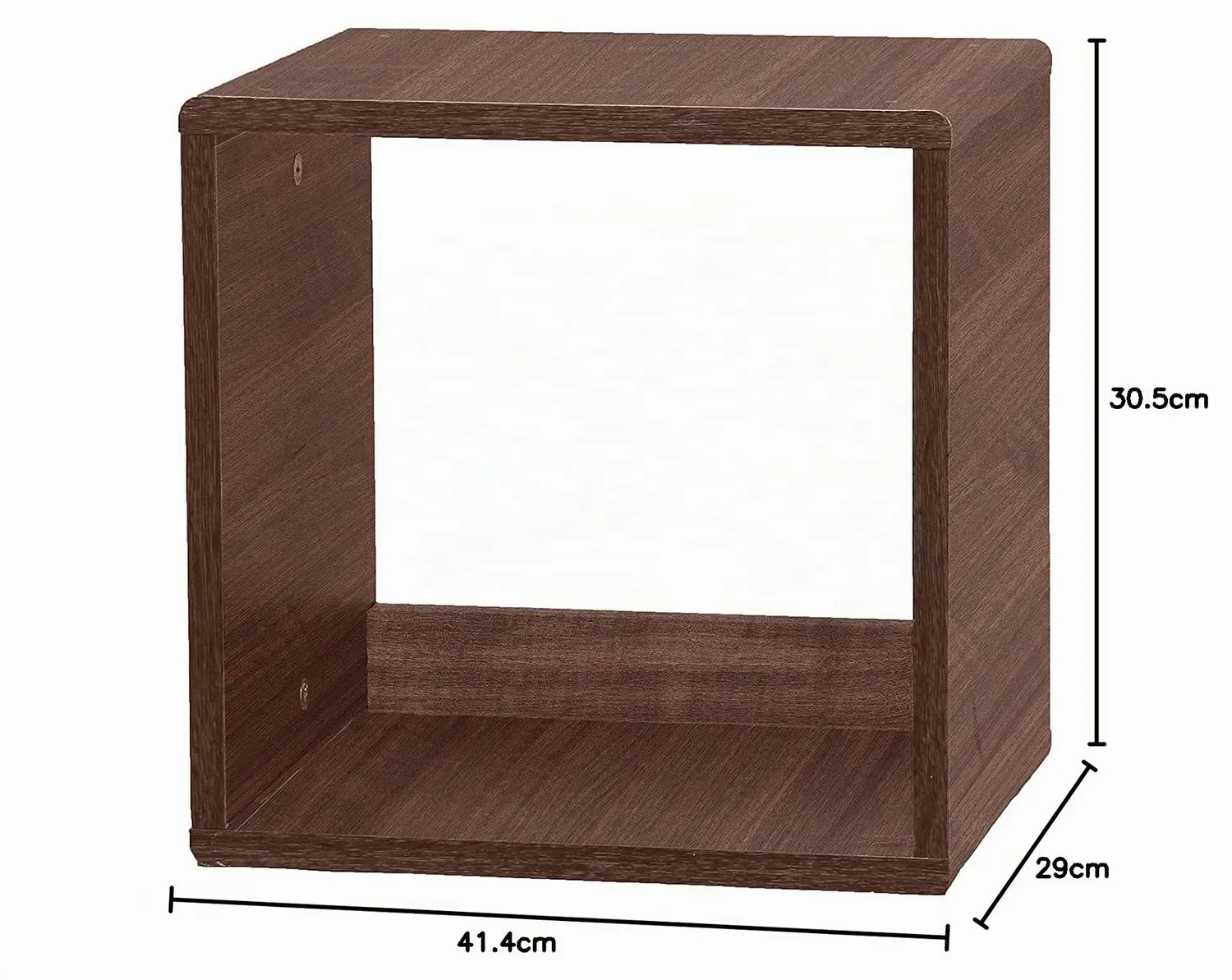 Iris Ohyama QR Box QR-34 Regalwürfel Braun offen stapelbar