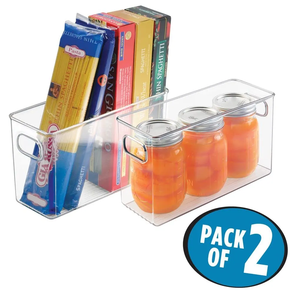 mDesign Aufbewahrungsbox Kühlschrankbox 2er-Set transparent