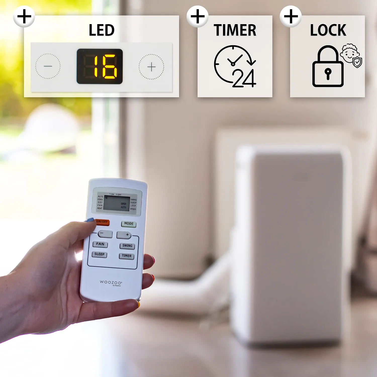 Iris Ohyama Woozoo IPE-1221G mobile Klimaanlage 3,5kW weiß 23m²