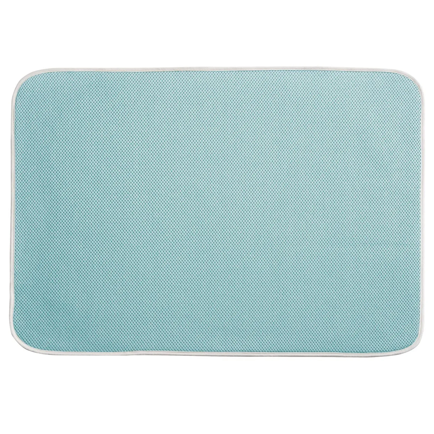 mDesign Abtropfmatte 2er-Set 61x45,7 cm aquablau/beige