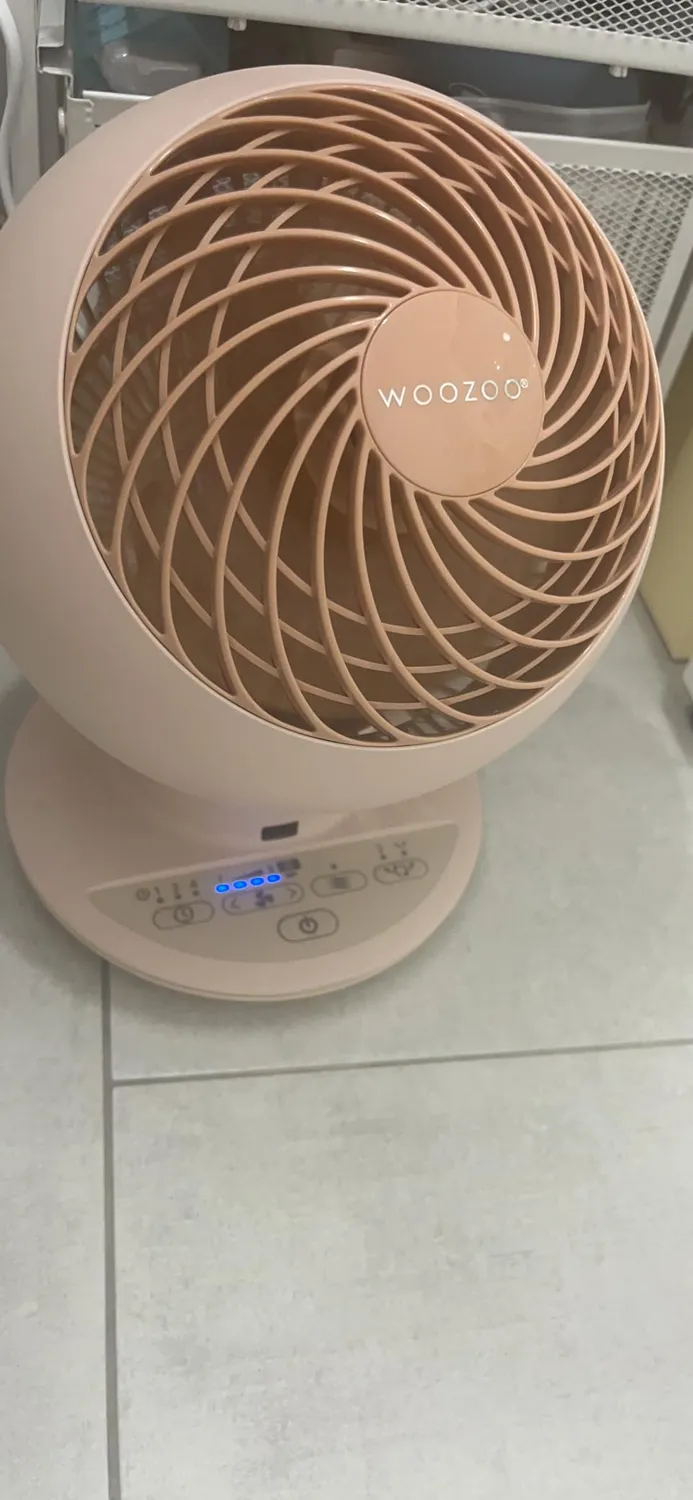Iris Ohyama Woozoo PCF-SC15T Tischventilator Weiß-Holz leise