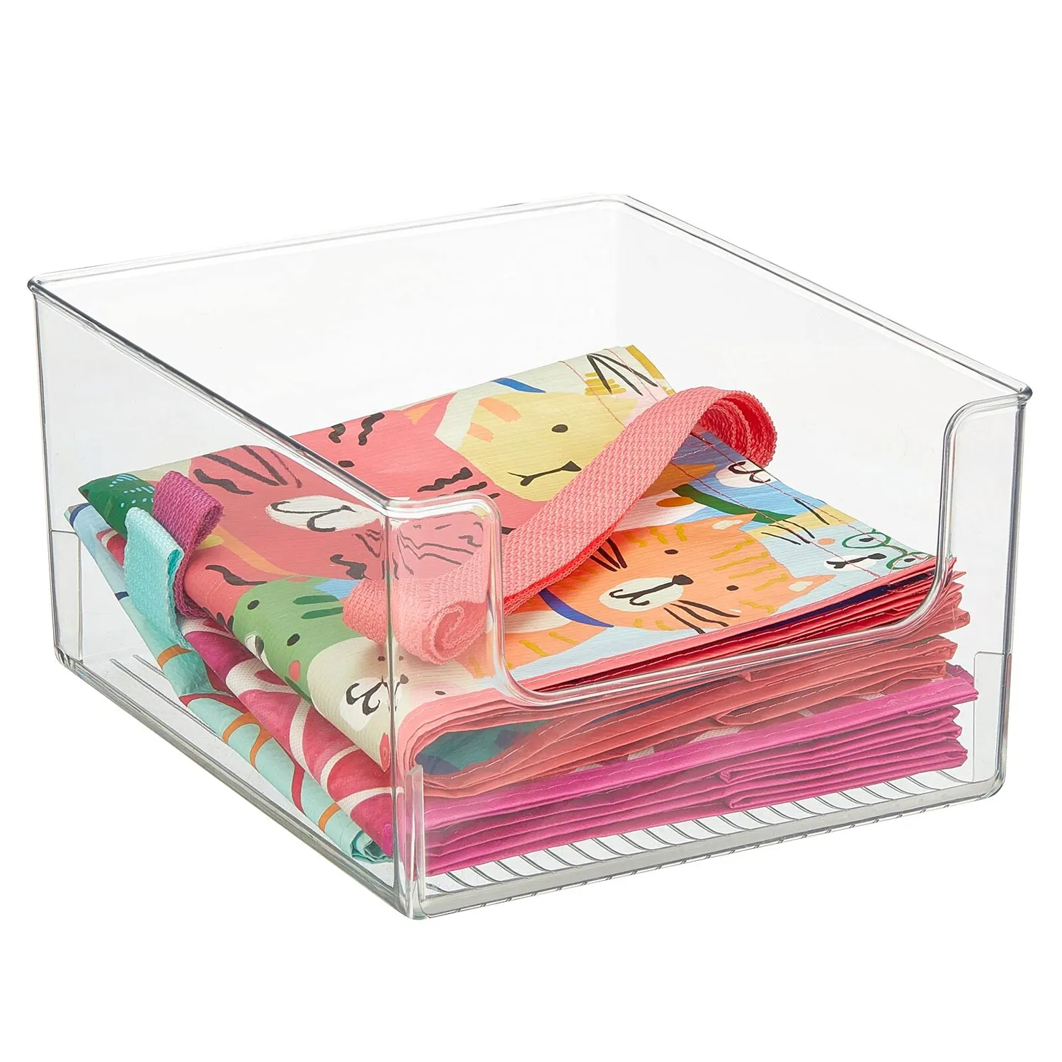 mDesign 19551MDKEU Kühlschrankbox 2er-Set transparent offen