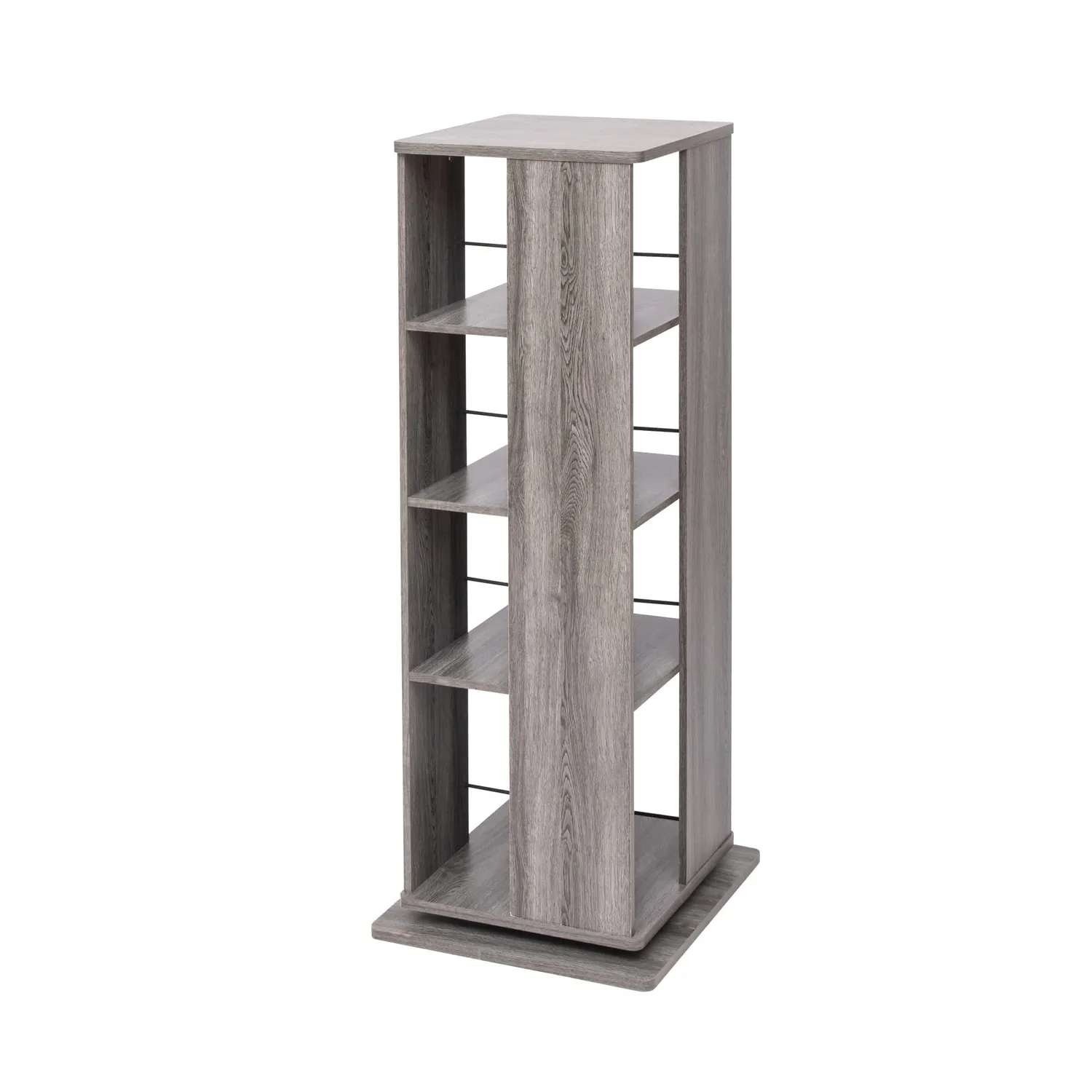 Iris Ohyama Revolving Book Shelf RBS-4S Eiche grau
