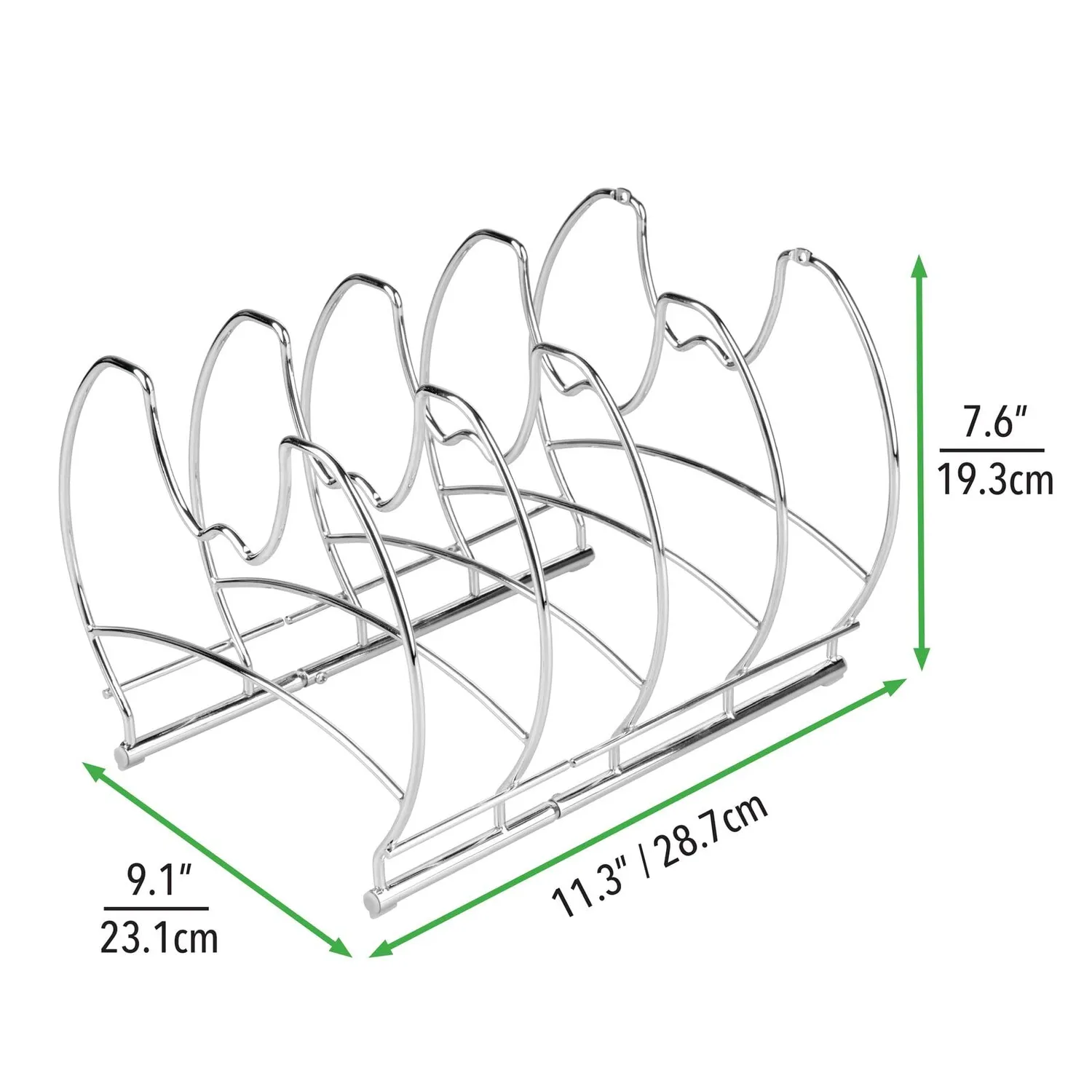 mDesign 6316MDKEU Pfannenhalter Chrom für 28 cm Pfannen