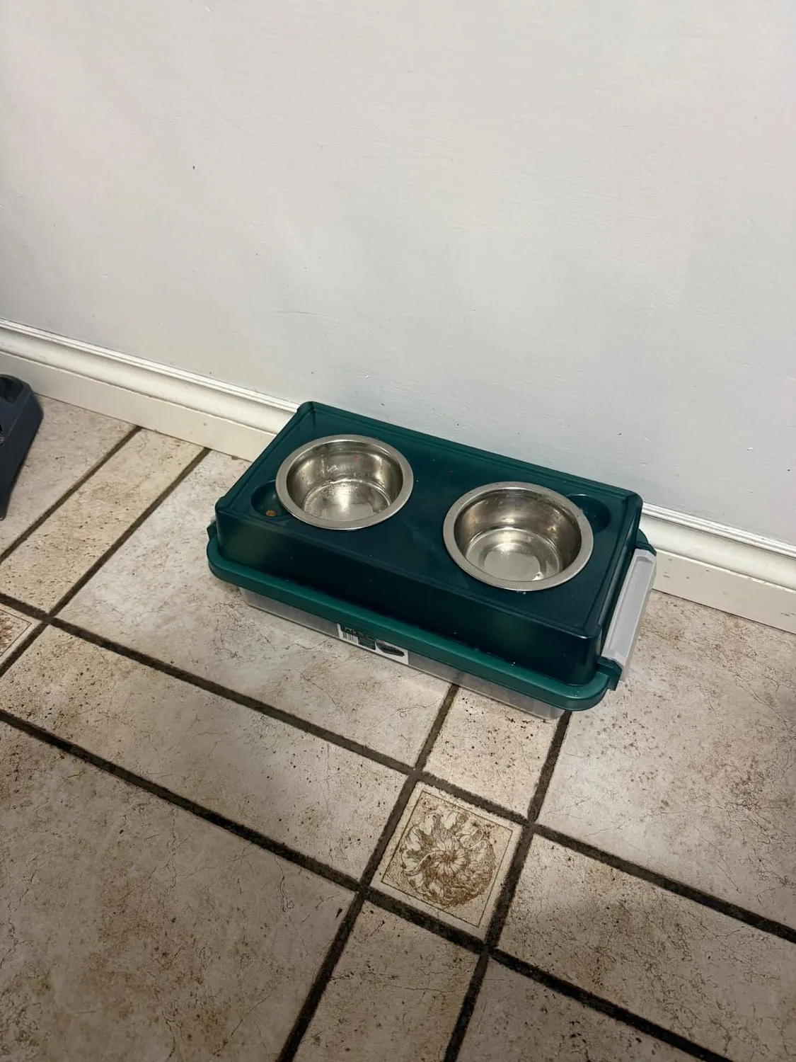 Iris Ohyama FS-S Futterstation 5,7L grün erhöhter Doppelnapf