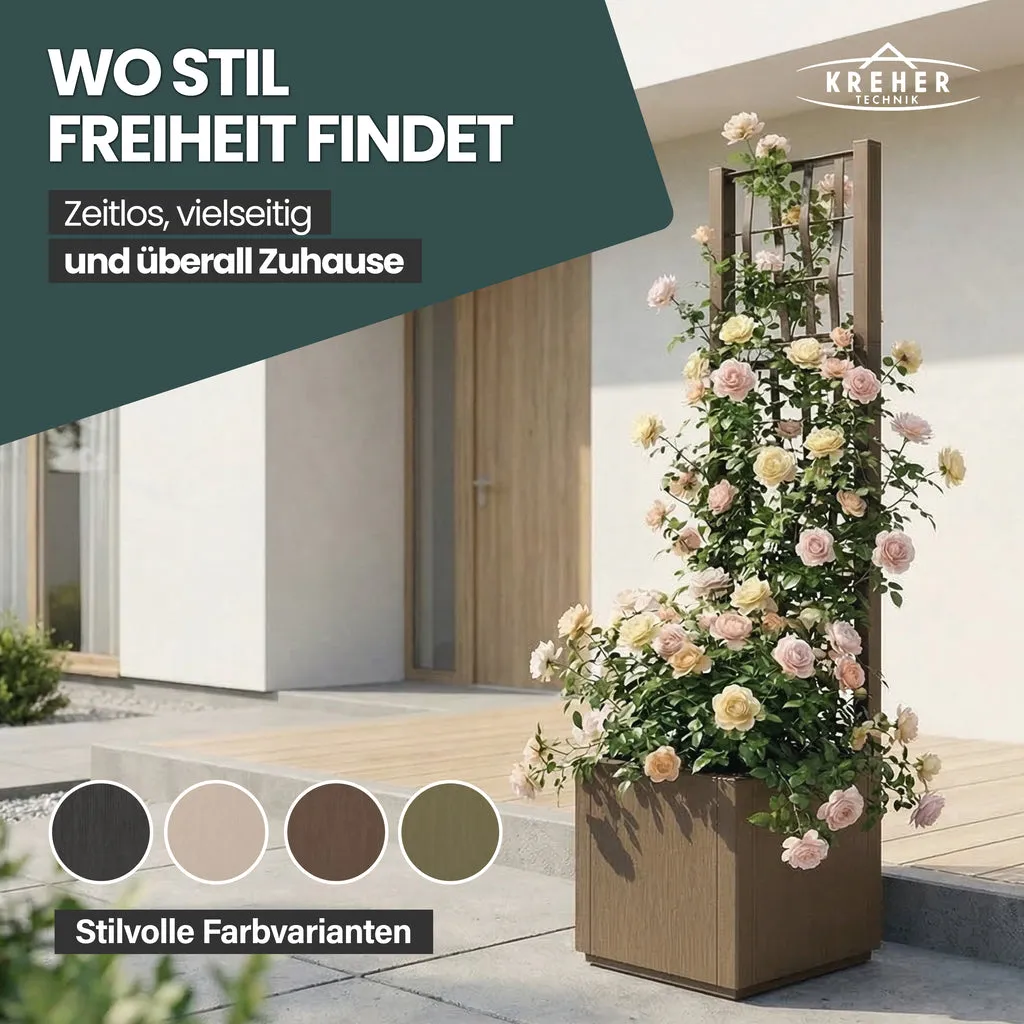 Kreher Ethica XL Spalier Pflanzkasten 36x36x140 taupe Struktur