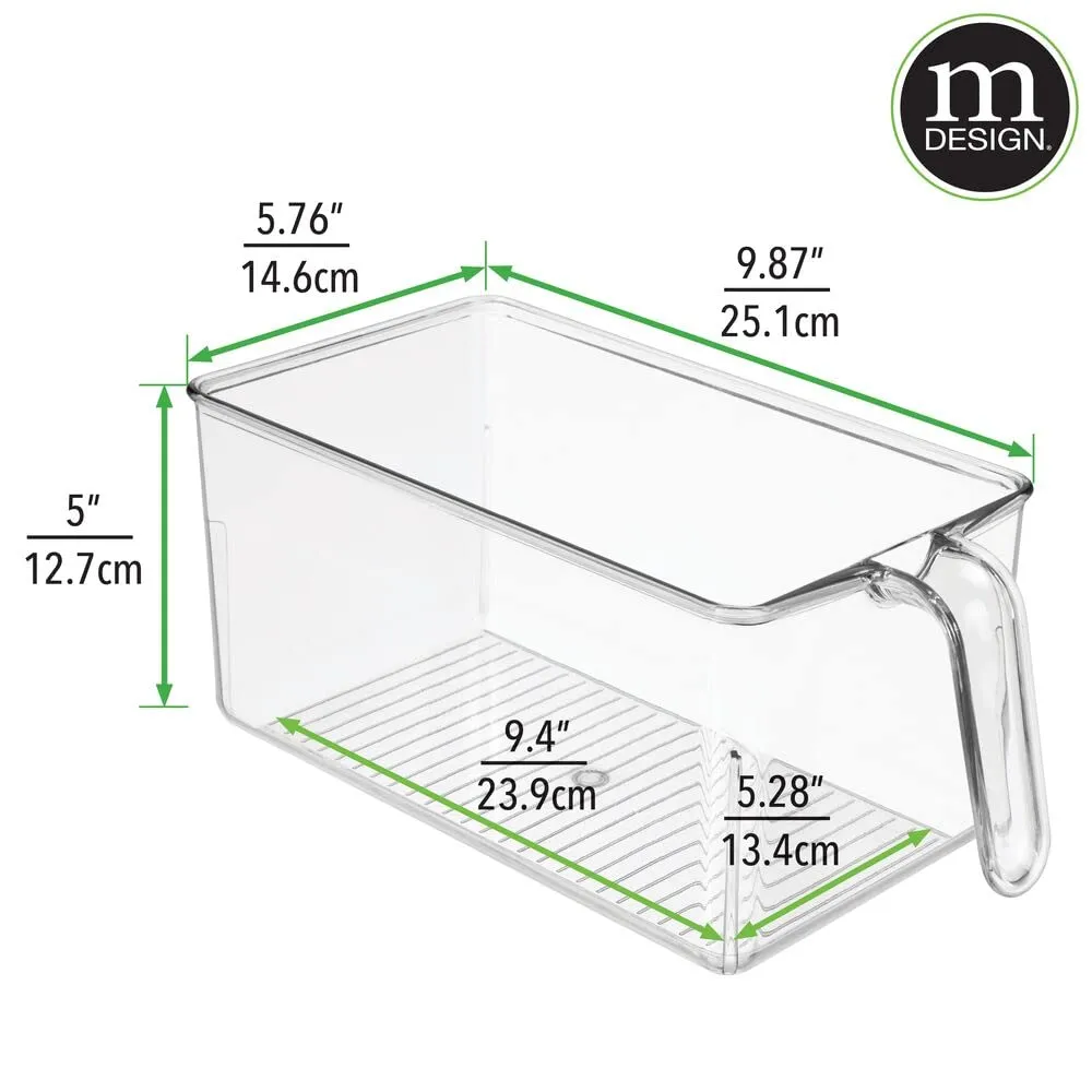 mDesign Aufbewahrungsbox Kühlschrankbox 4er-Set transparent