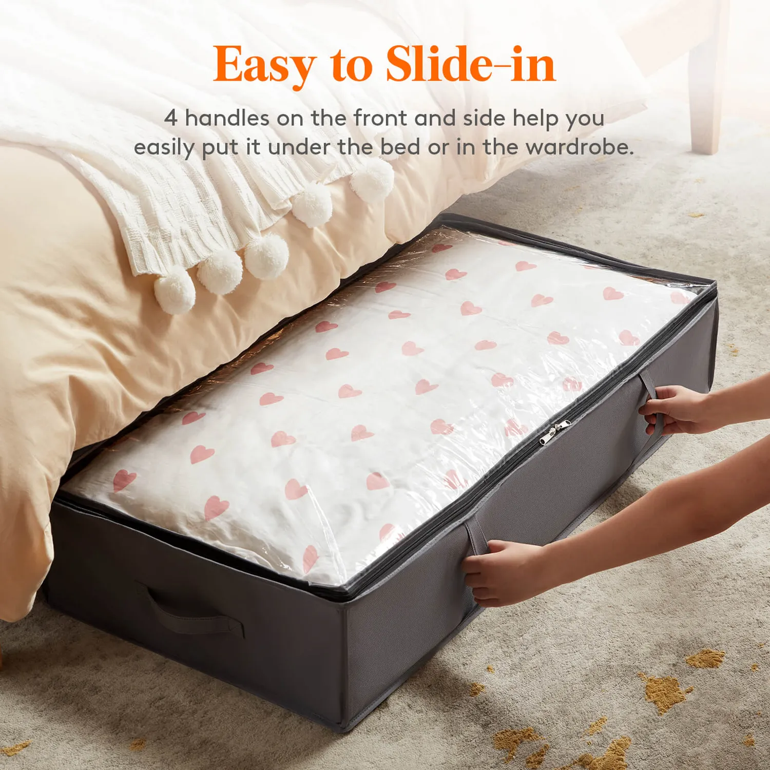 Lifewit Unterbett Aufbewahrung 95L 3er Pack