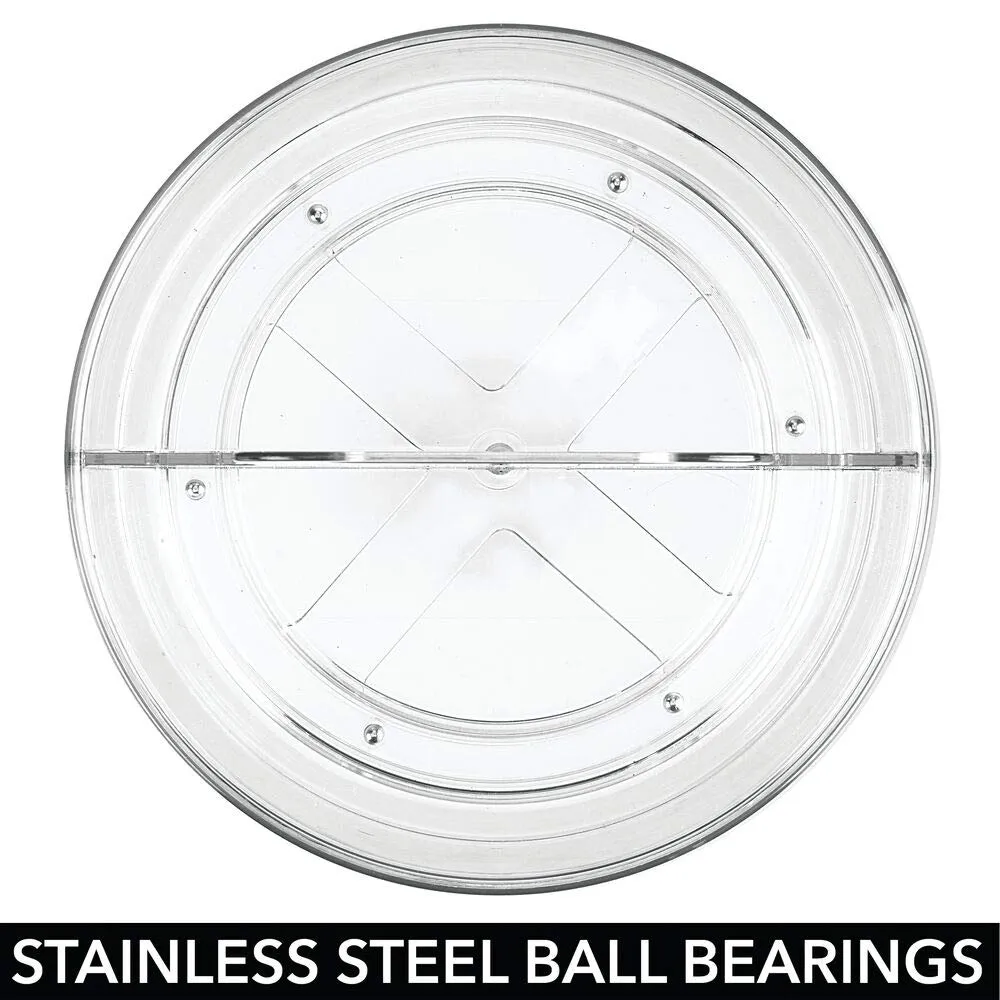 mDesign Lazy Susan Gewürzregal drehbar 2 Fächer klar