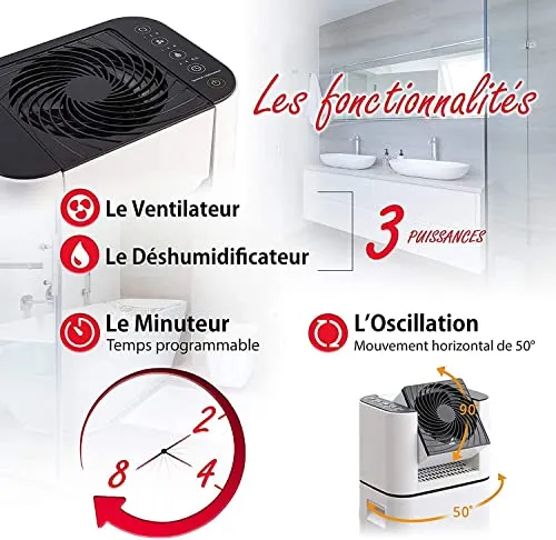 Iris Ohyama Woozoo DDC-50 Luftentfeuchter Ventilator weiß