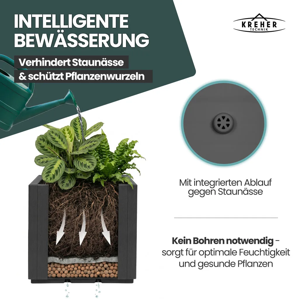 Kreher Ethica Pflanzkasten 36 cm 2er-Set anthrazit