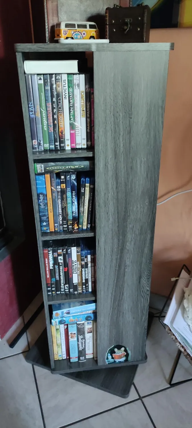 Iris Ohyama Revolving Book Shelf RBS-5S Eiche grau