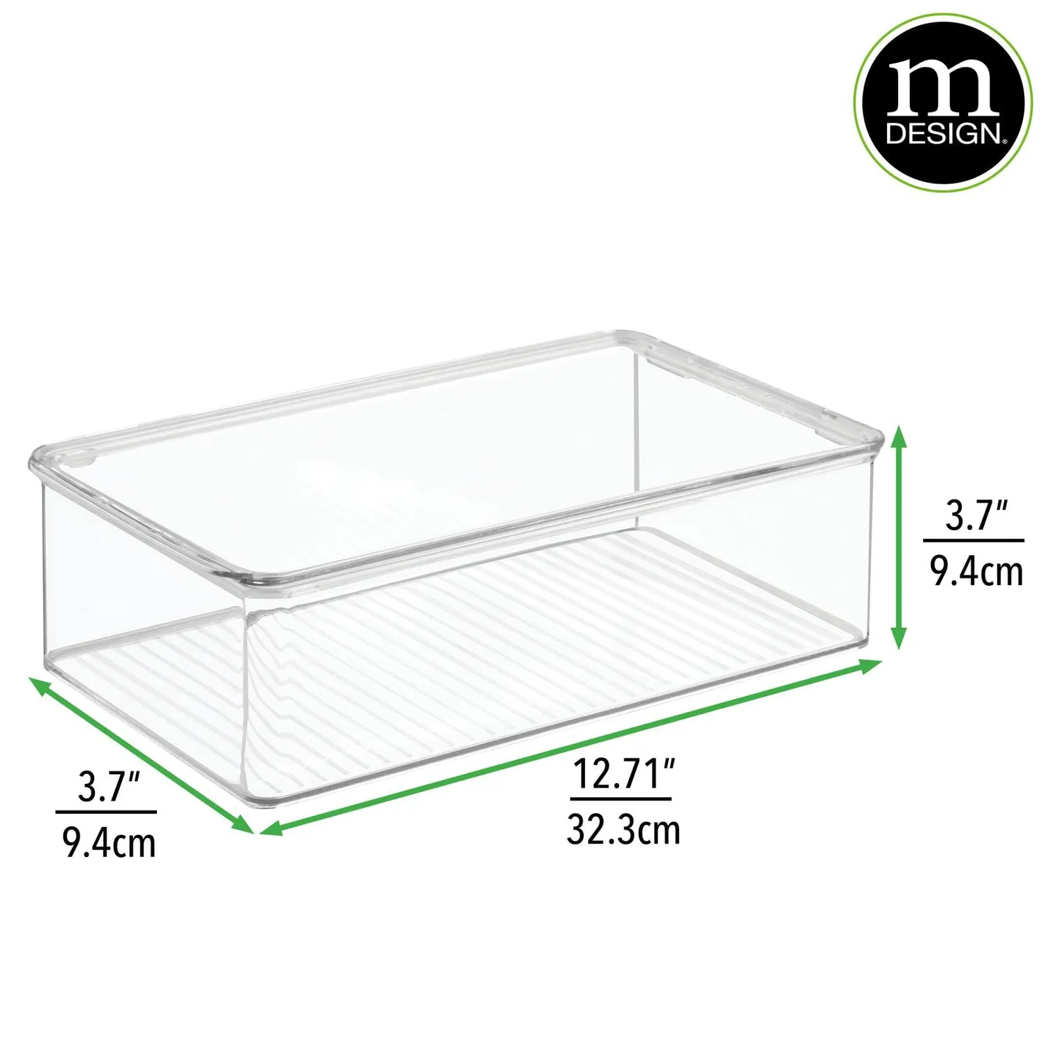 mDesign Aufbewahrungsbox Deckel Kunststoffbox 4er-Set