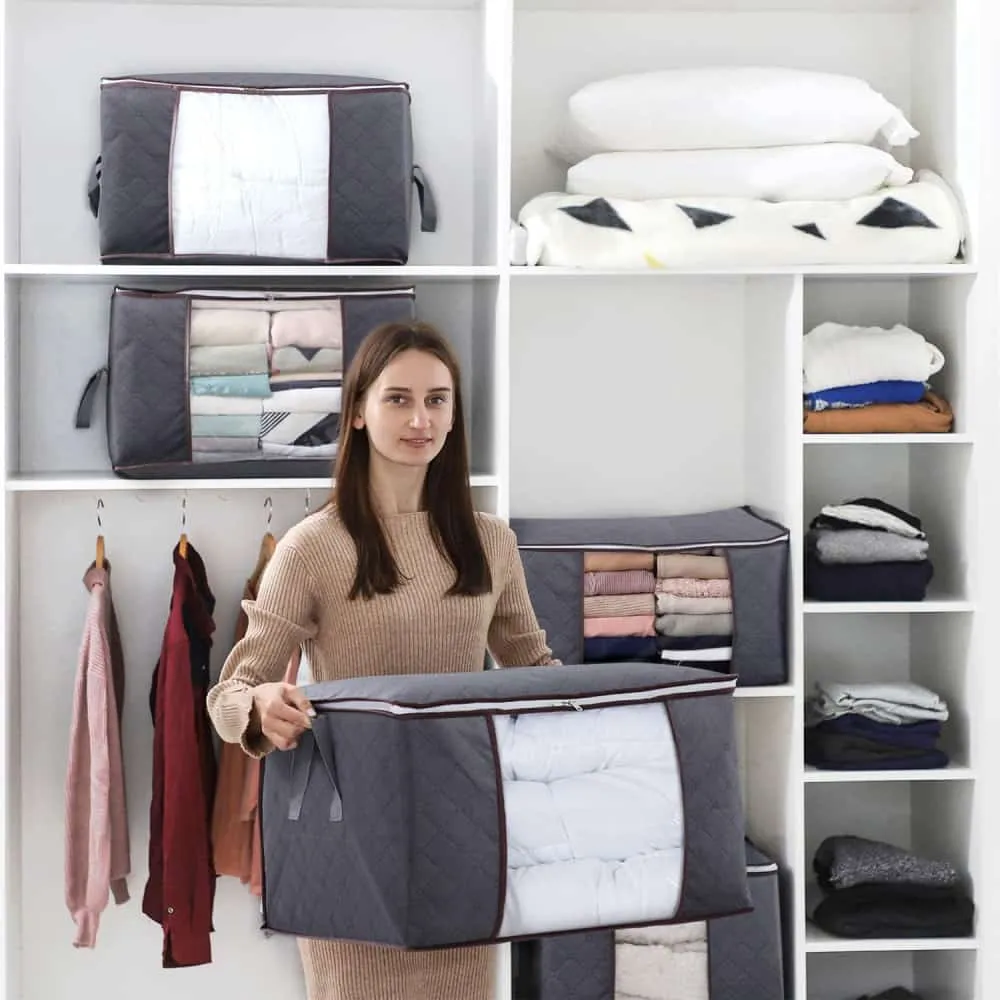 Lifewit Kleider Aufbewahrungstasche 90L 3er-Pack Vlies