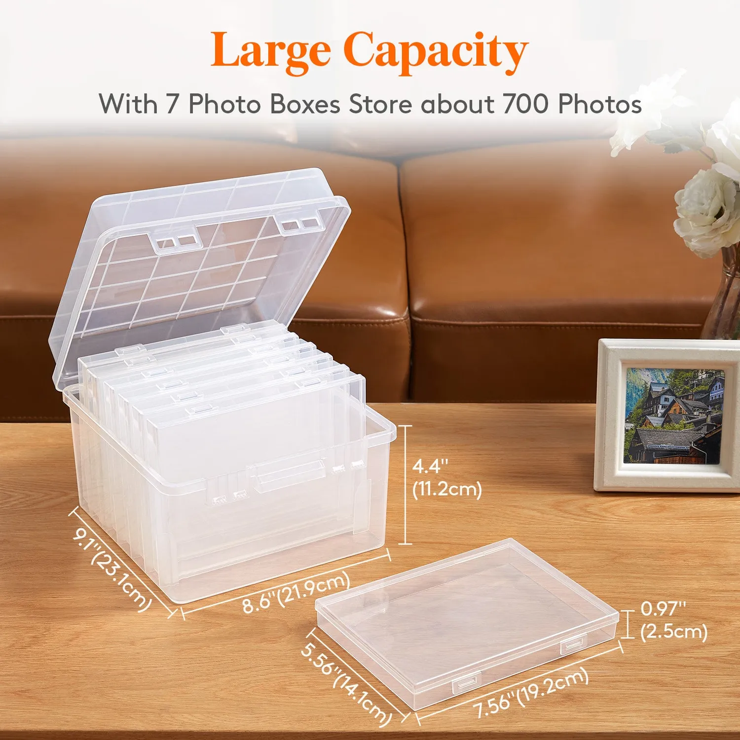 Lifewit Fotobox 13x18 cm Klar für 900 Fotos 9 Fächer
