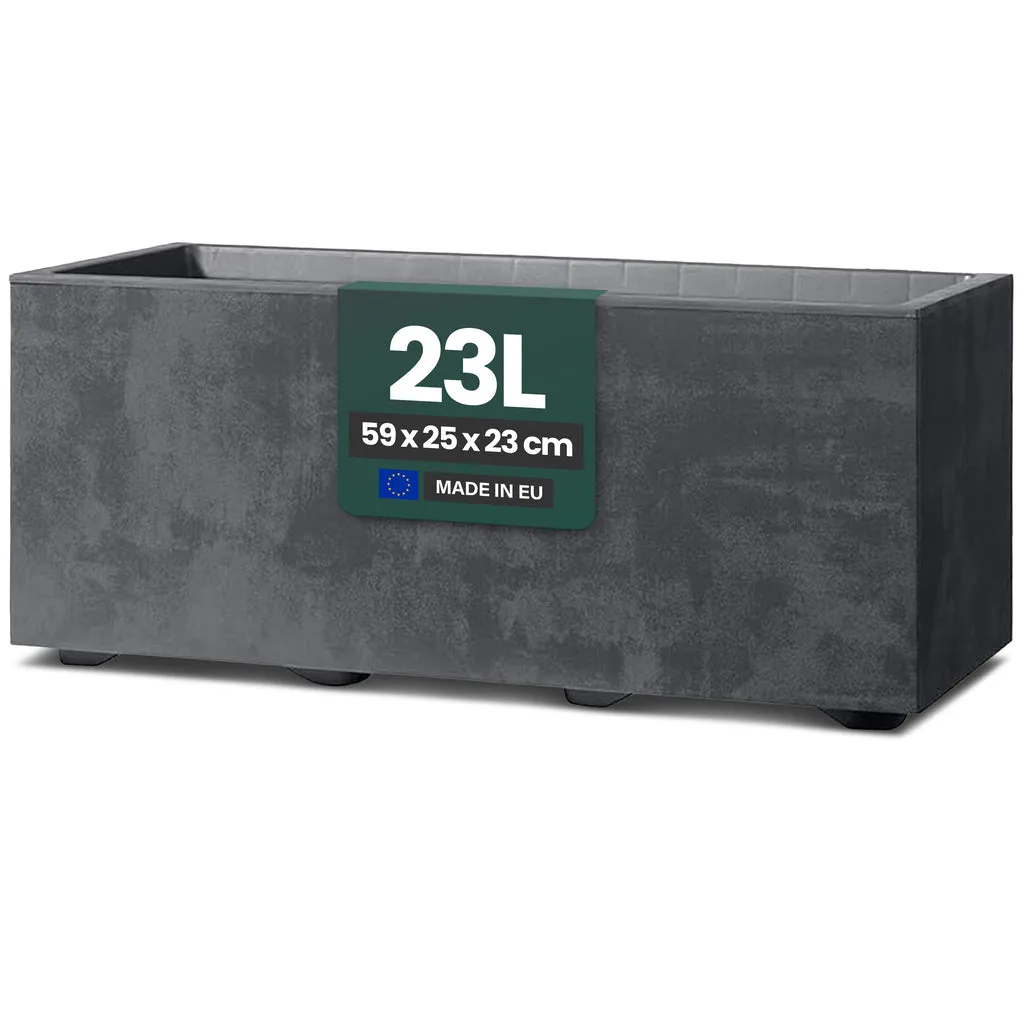 Kreher Millennium Pflanzkasten 40L Anthrazit eckig