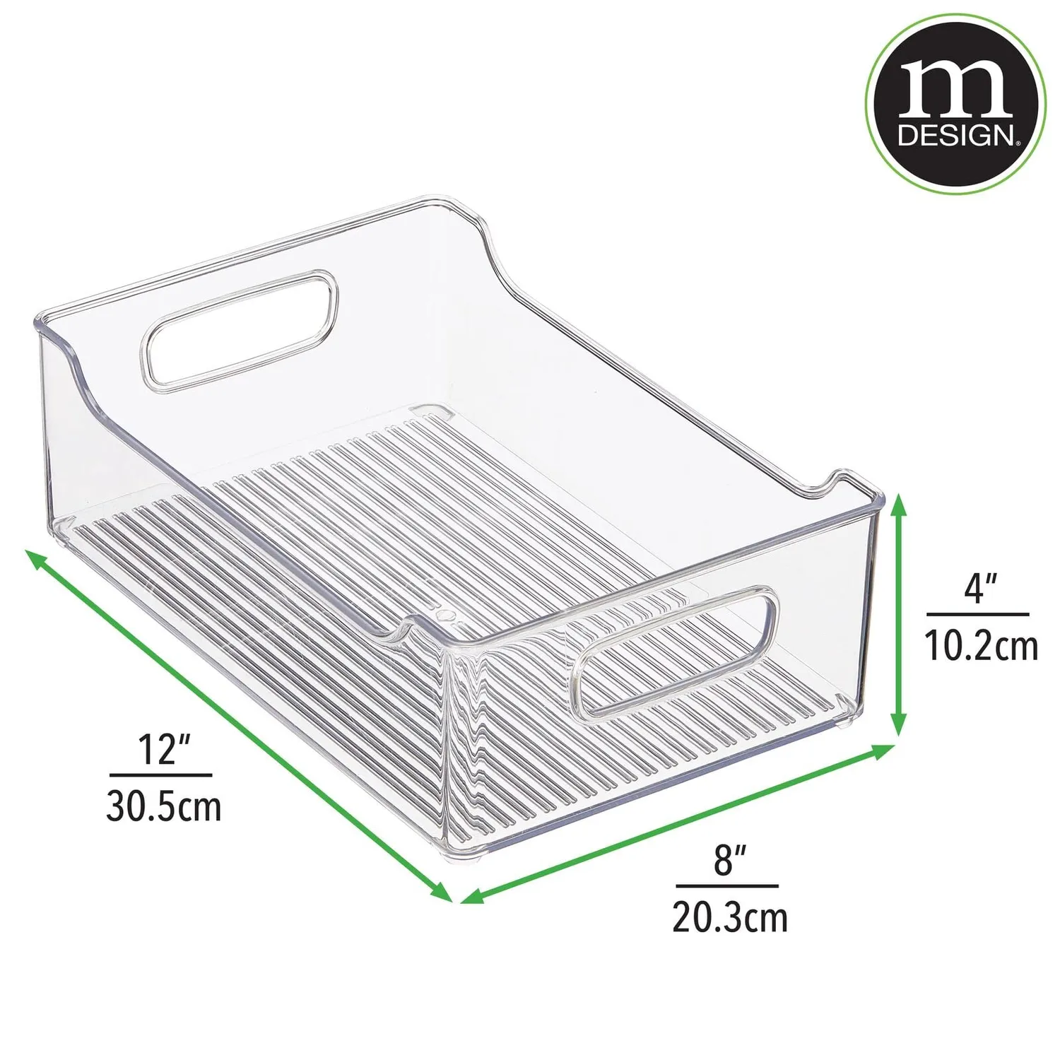 mDesign Kühlschrankbox Aufbewahrungsbox 4er-Set transparent