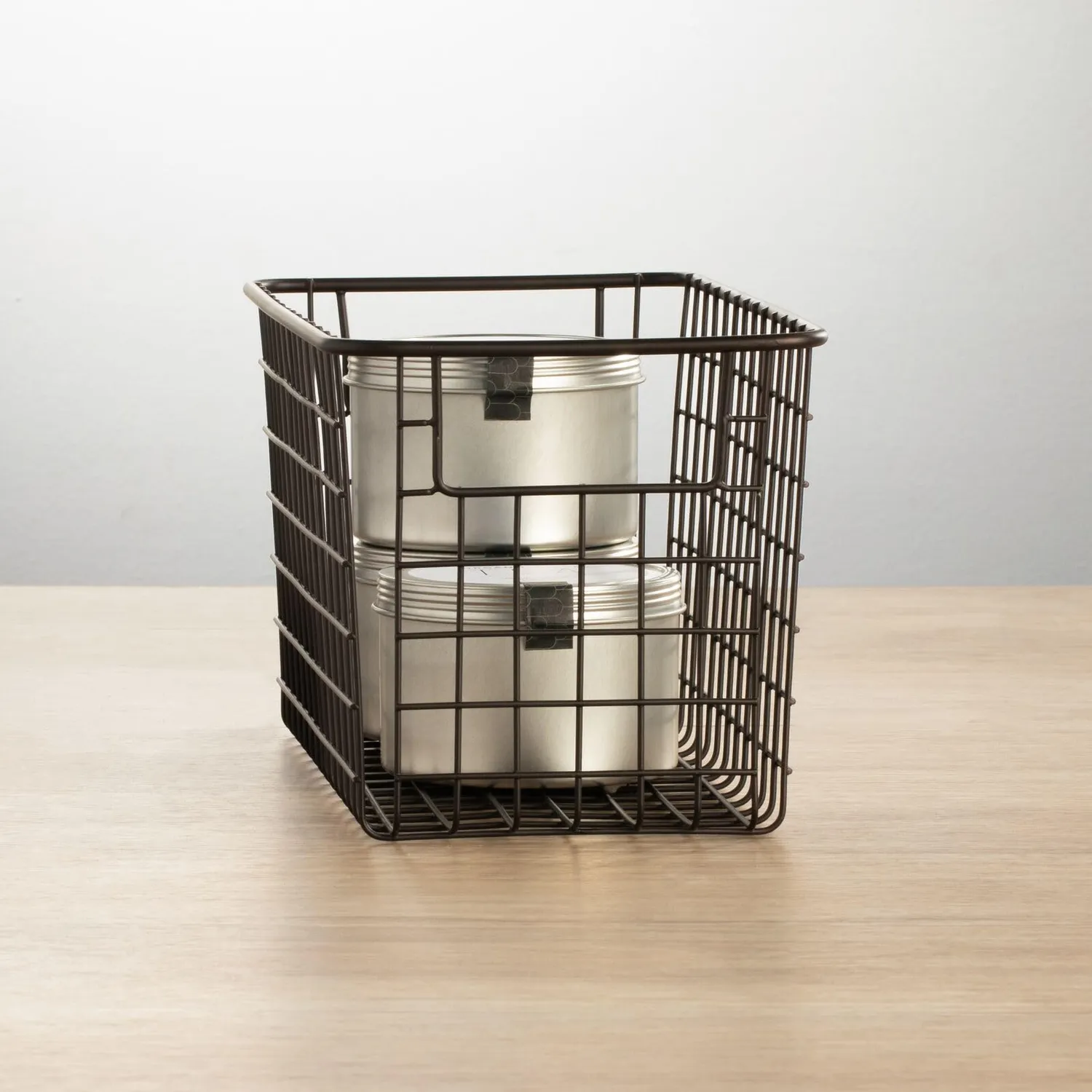 M Design Vorratskorb Metall Draht mit Griffen