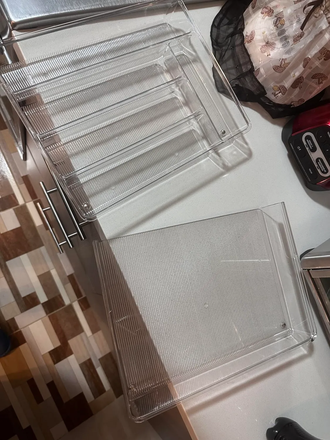 mDesign Besteckeinsatz transparent erweiterbar Schublade