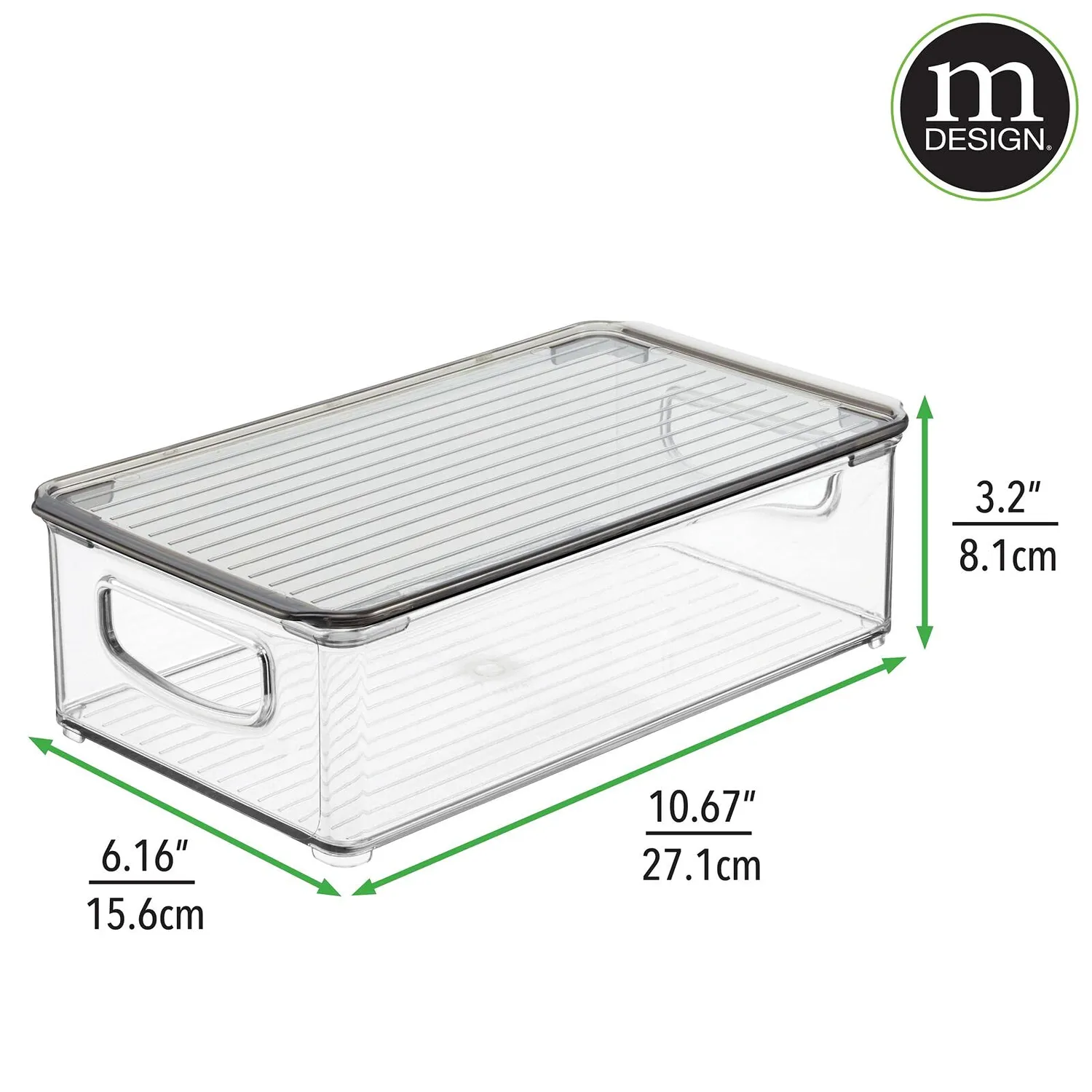 M Design Kühlschrankbox Deckel Transparent 4er-Set
