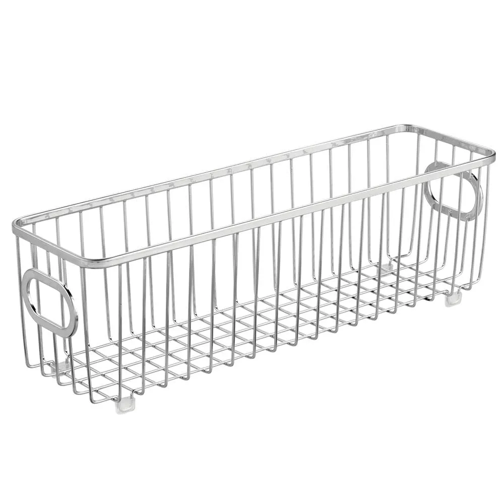M Design Aufbewahrungskorb Metall 8er-Set silber rostfrei