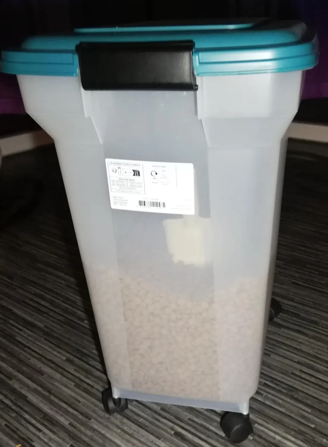 Iris Ohyama ATS-C Futterbox Weiß 45L+20L luftdicht mit Rollen