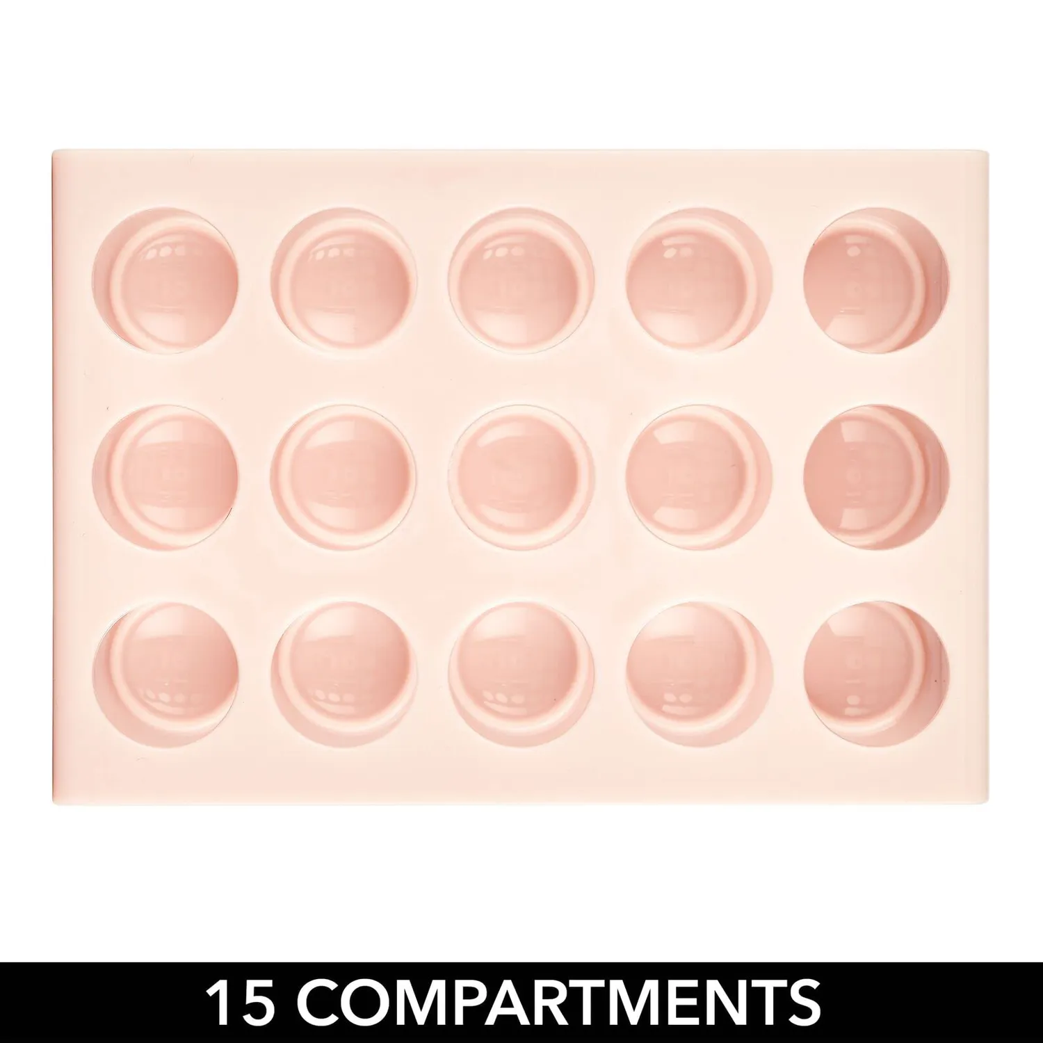mDesign Kosmetik Organizer 15 Fächer hellrosa-rotgold für Stifte