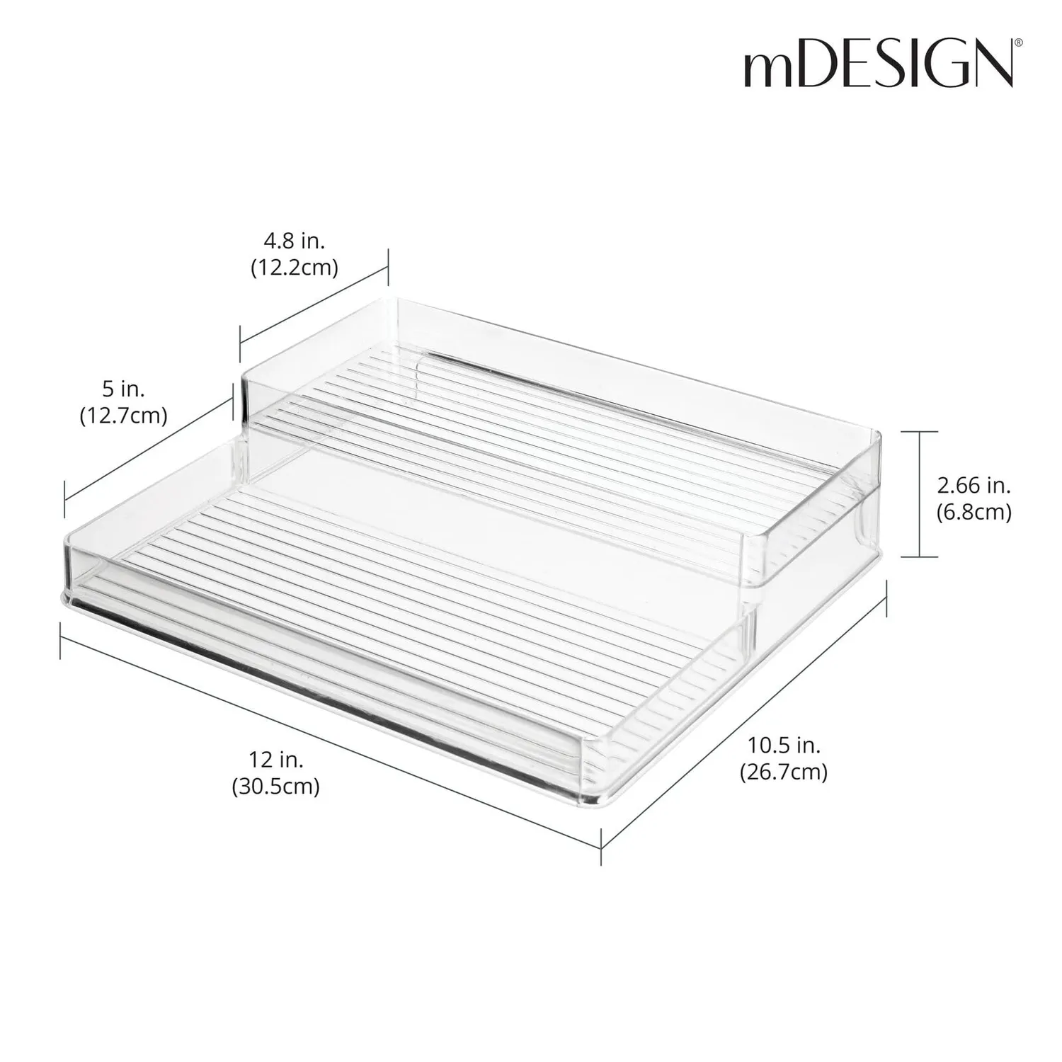 mDesign Gewürzregal 2er-Set transparent 2-stufig Küche