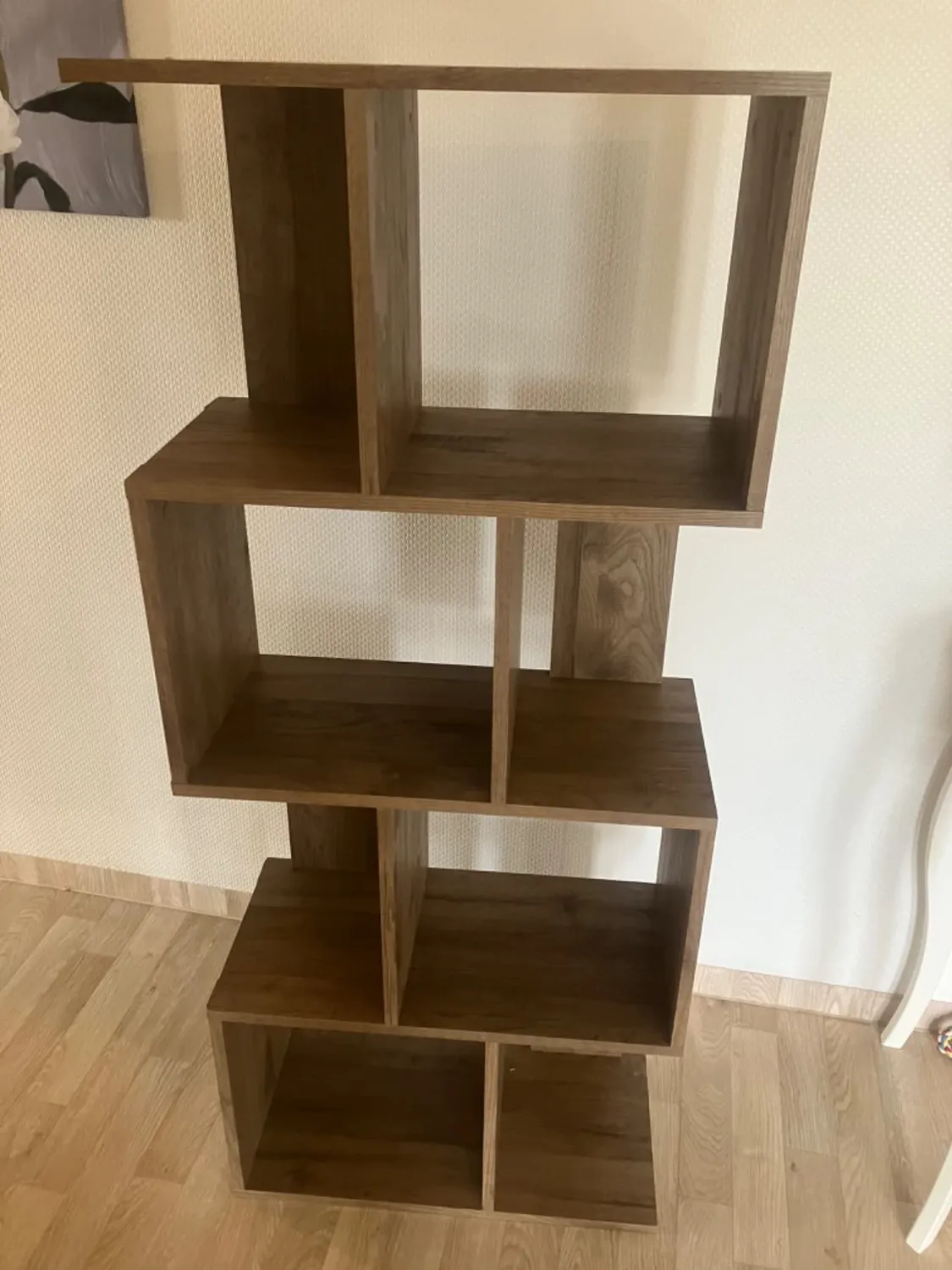 Iris Ohyama Display Shelf SRK-W3 Regal Hellbraun 3 Fächer S-Form
