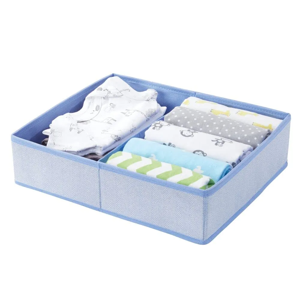 mDesign Baby Organizer Box blau mit 2 Fächern