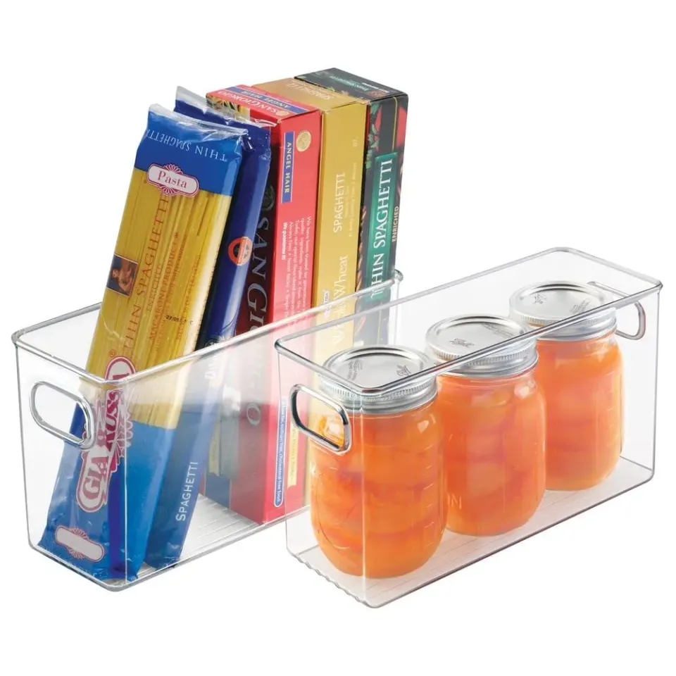 mDesign Aufbewahrungsbox Kühlschrankbox 2er-Set transparent