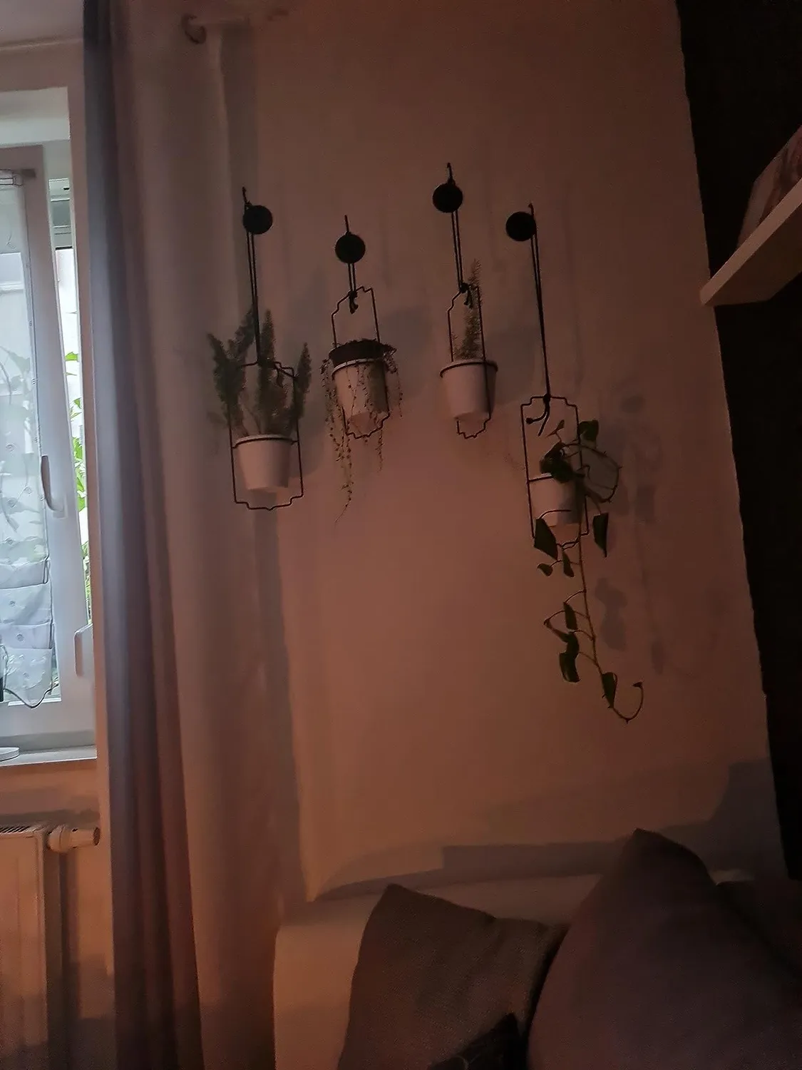 BOMCLAP Hängeblumentopf 4er Set schwarz Melamin