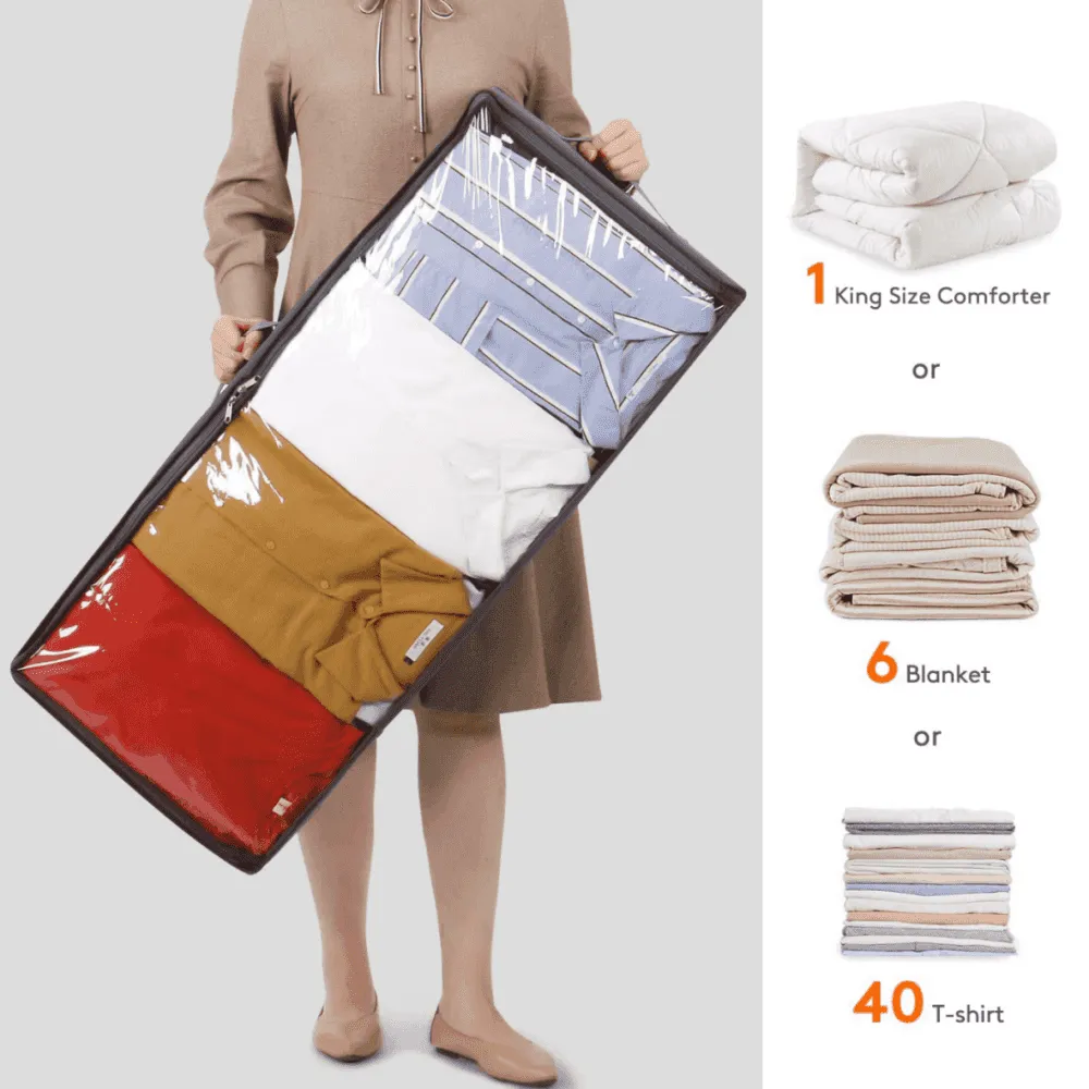 Lifewit Unterbett Aufbewahrungstasche 57L 2er Pack Trenner