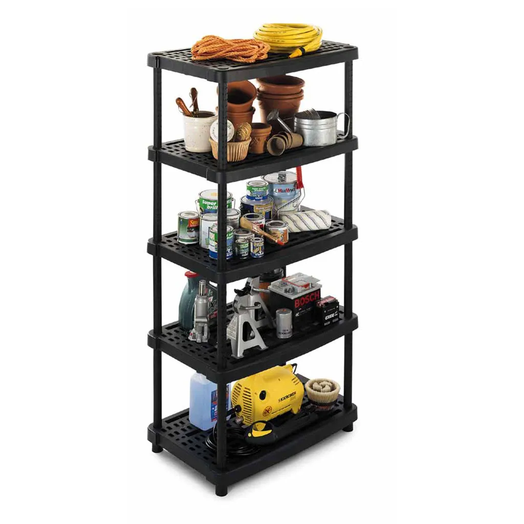 Kreher Scafalle Schwerlastregal Kunststoff 93x59x188 cm schwarz