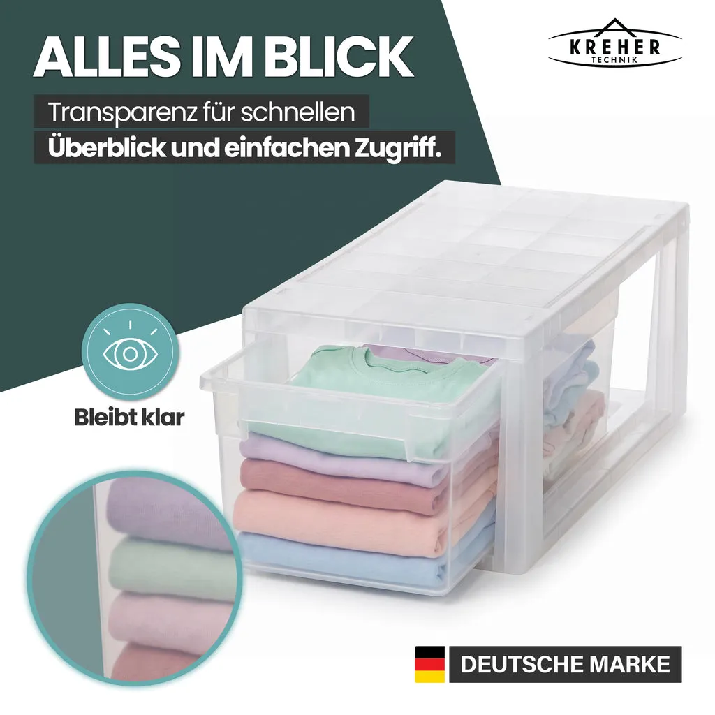 Kreher Schubladenbox S 7 Liter transparent stapelbar
