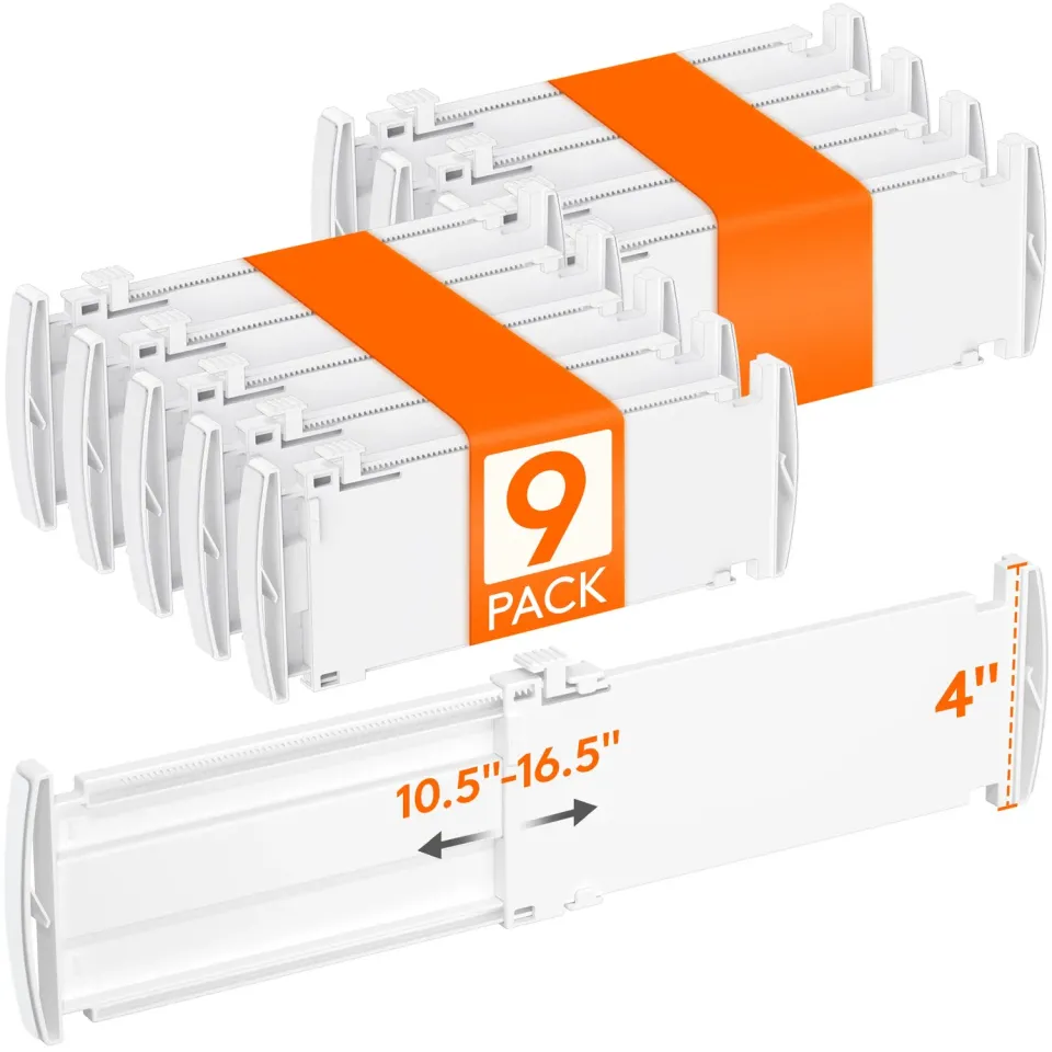 Lifewit Schubladenteiler verstellbar 9er Pack ABS
