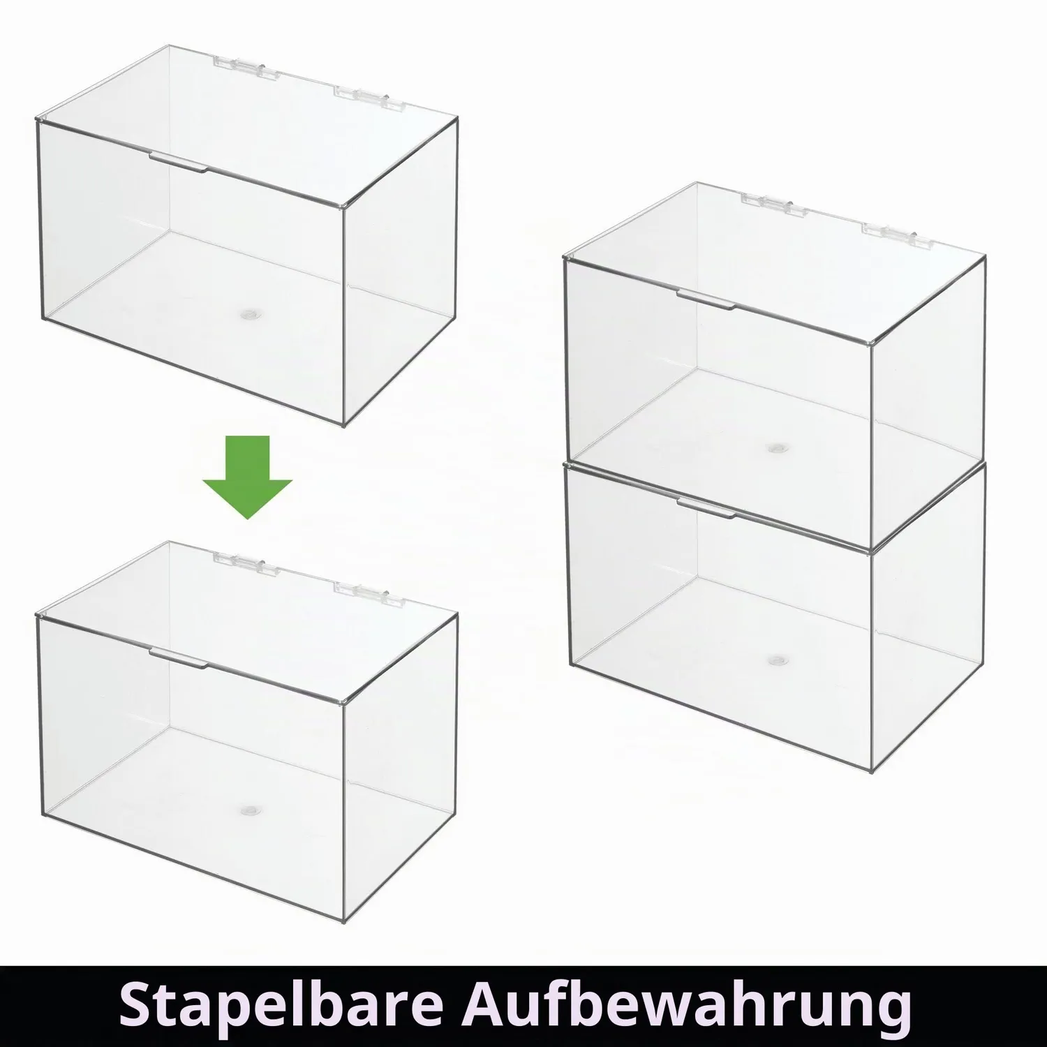 mDesign Kosmetik Organizer Box durchsichtig 1er