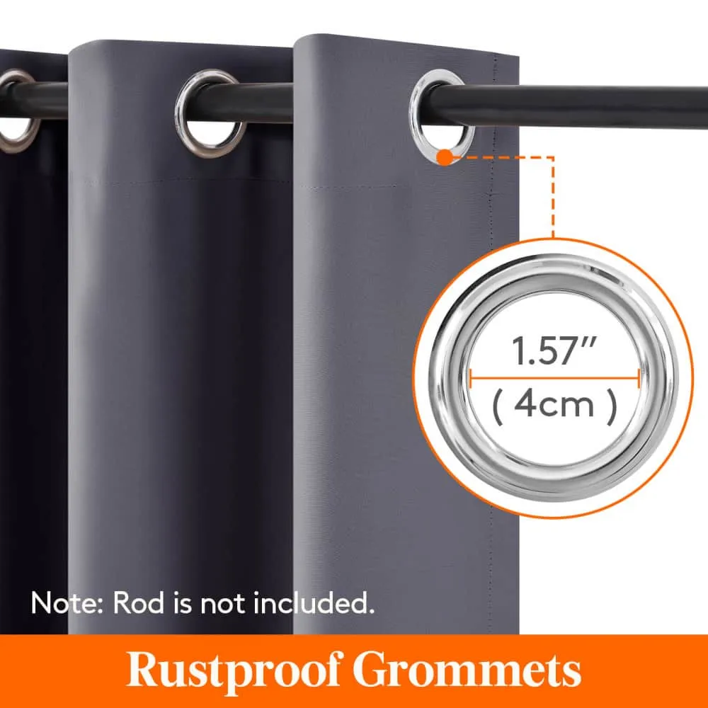 Lifewit Verdunklungsvorhang grau 107x160cm Thermo Blickdicht
