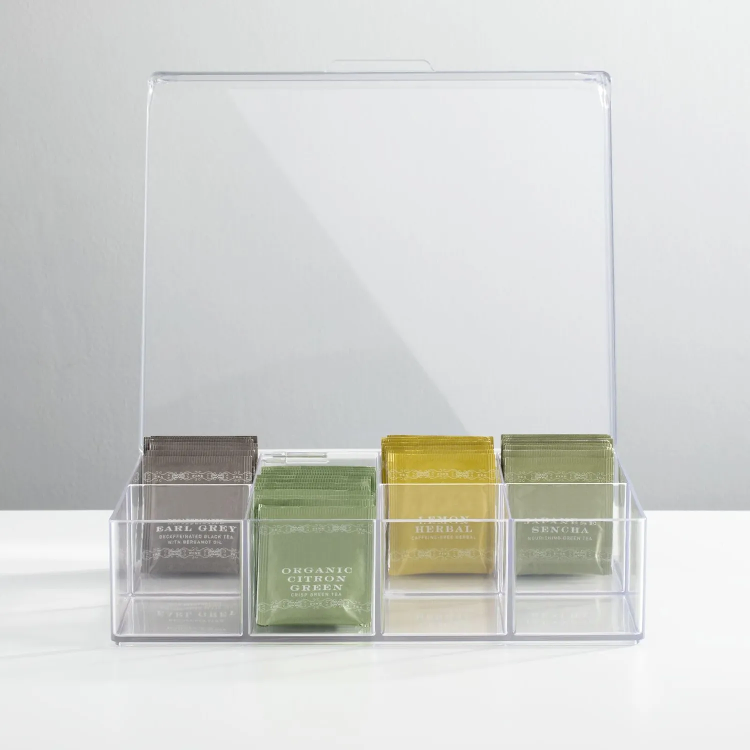 mDesign Küchen Organizer Aufbewahrungsbox 8 Fächer 2er-Set