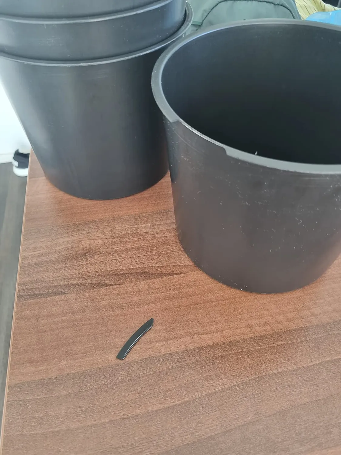 astor24 Blumentopf Rattan-Optik 20 cm schwarz mit Einsatz