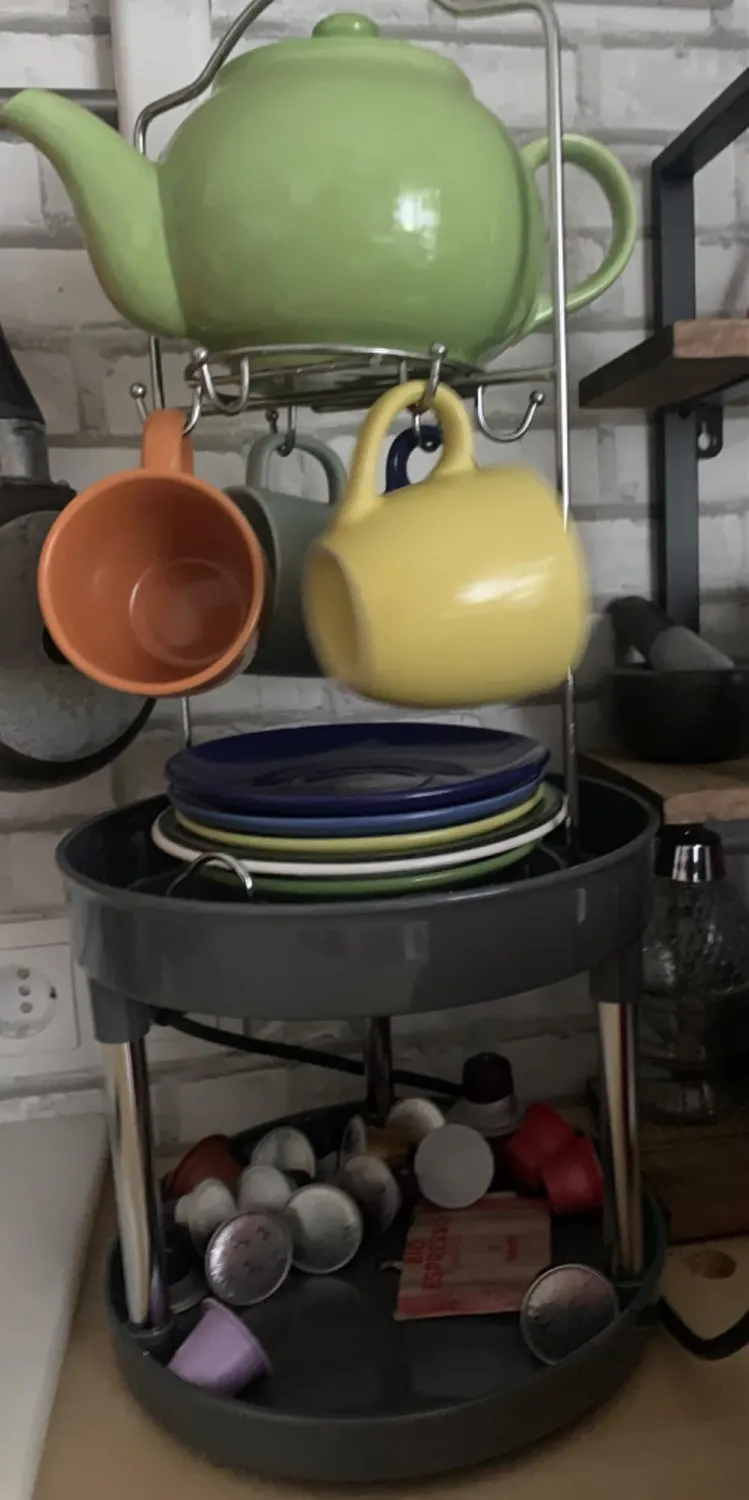 mDesign Lazy Susan Gewürzregal 2er-Set hellgrau drehbar