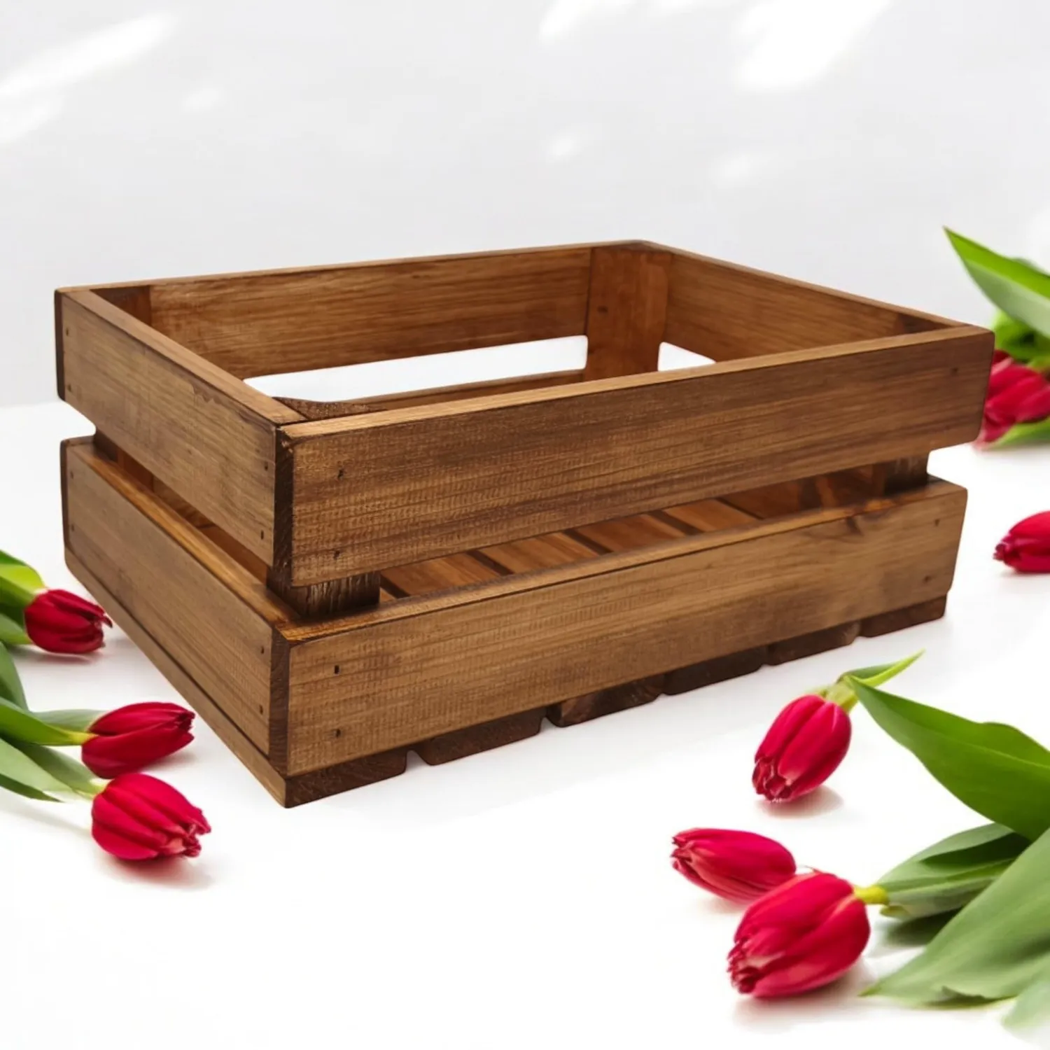 GoodFreshDecor Holzkisten 3er Set 30x20x12 cm braun