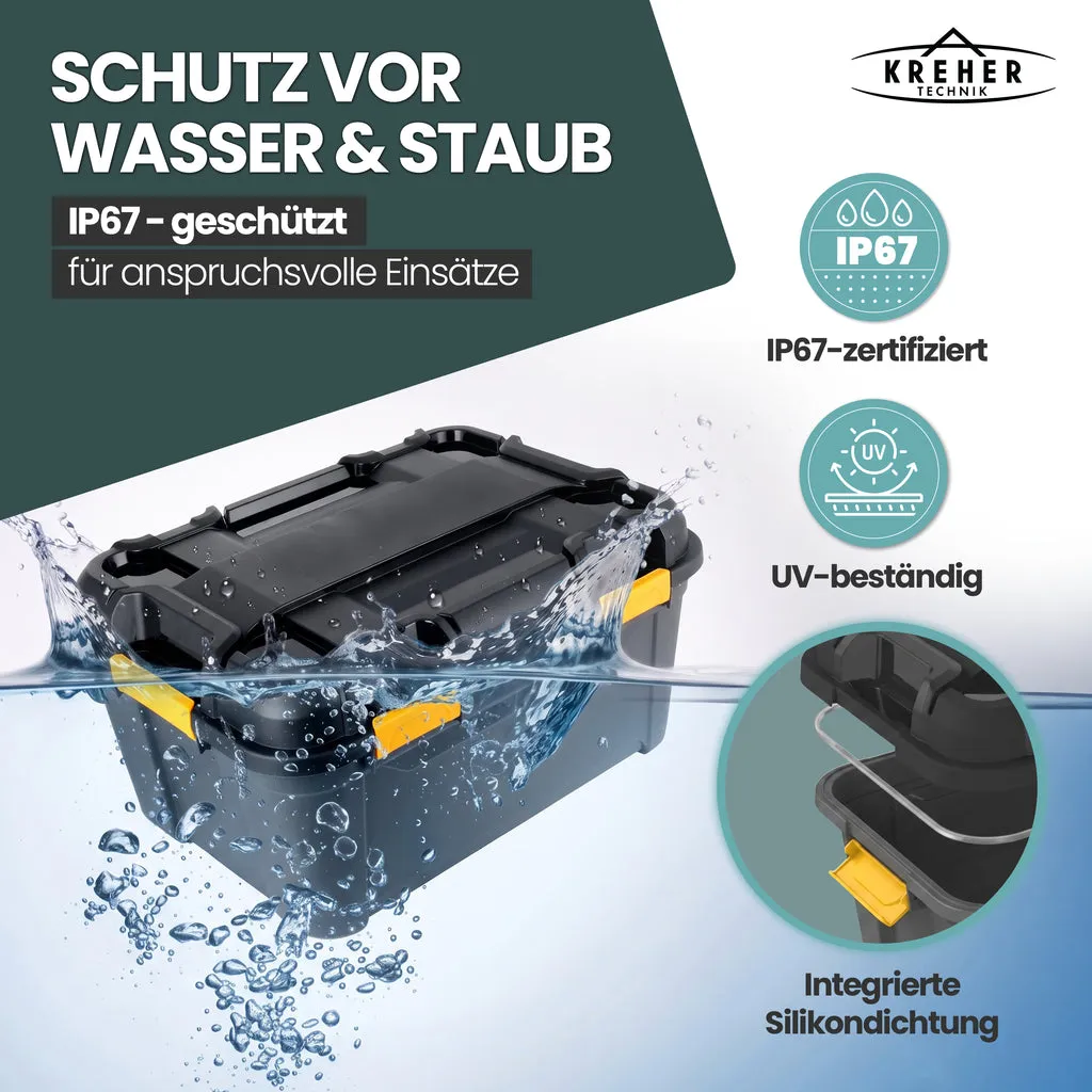 Kreher Bunker Aufbewahrungsbox 120 L wasserdicht schwarz