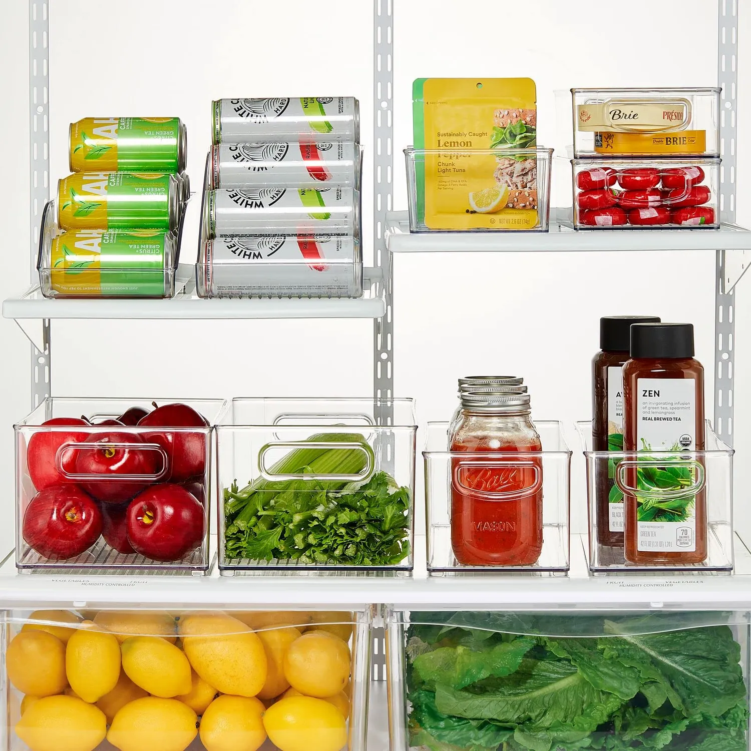 mDesign 11454MDKEU Aufbewahrungsbox 6er-Set transparent 4 Fächer