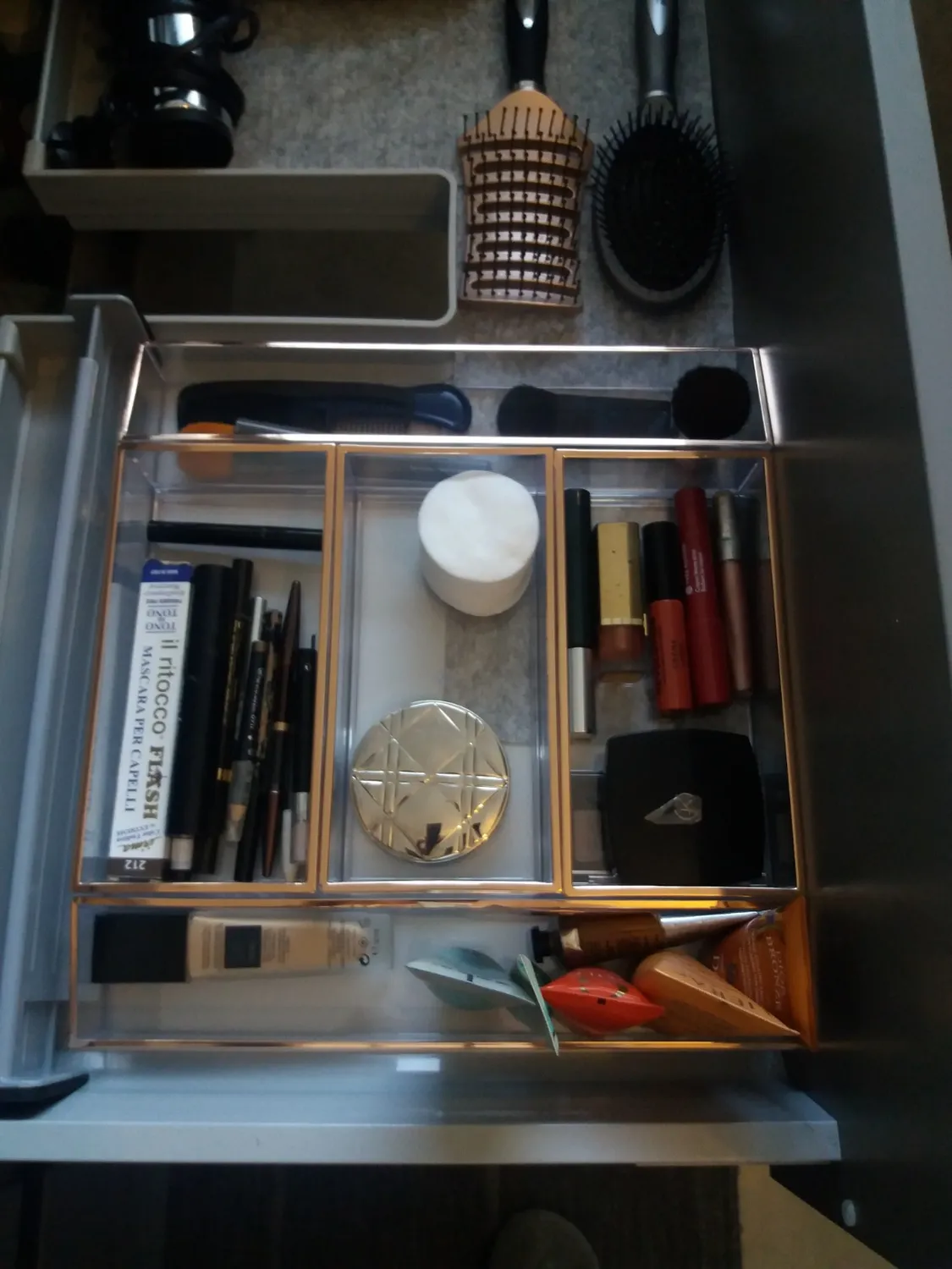 mDesign Kosmetik Organizer Aufbewahrungsbox 3er-Set durchsichtig stapelbar