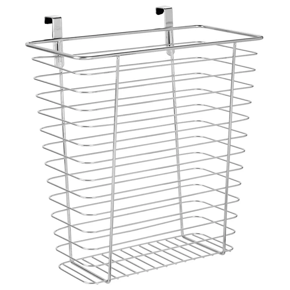 mDesign Schranktürkorb Metall Silber Folien Organizer Hänge