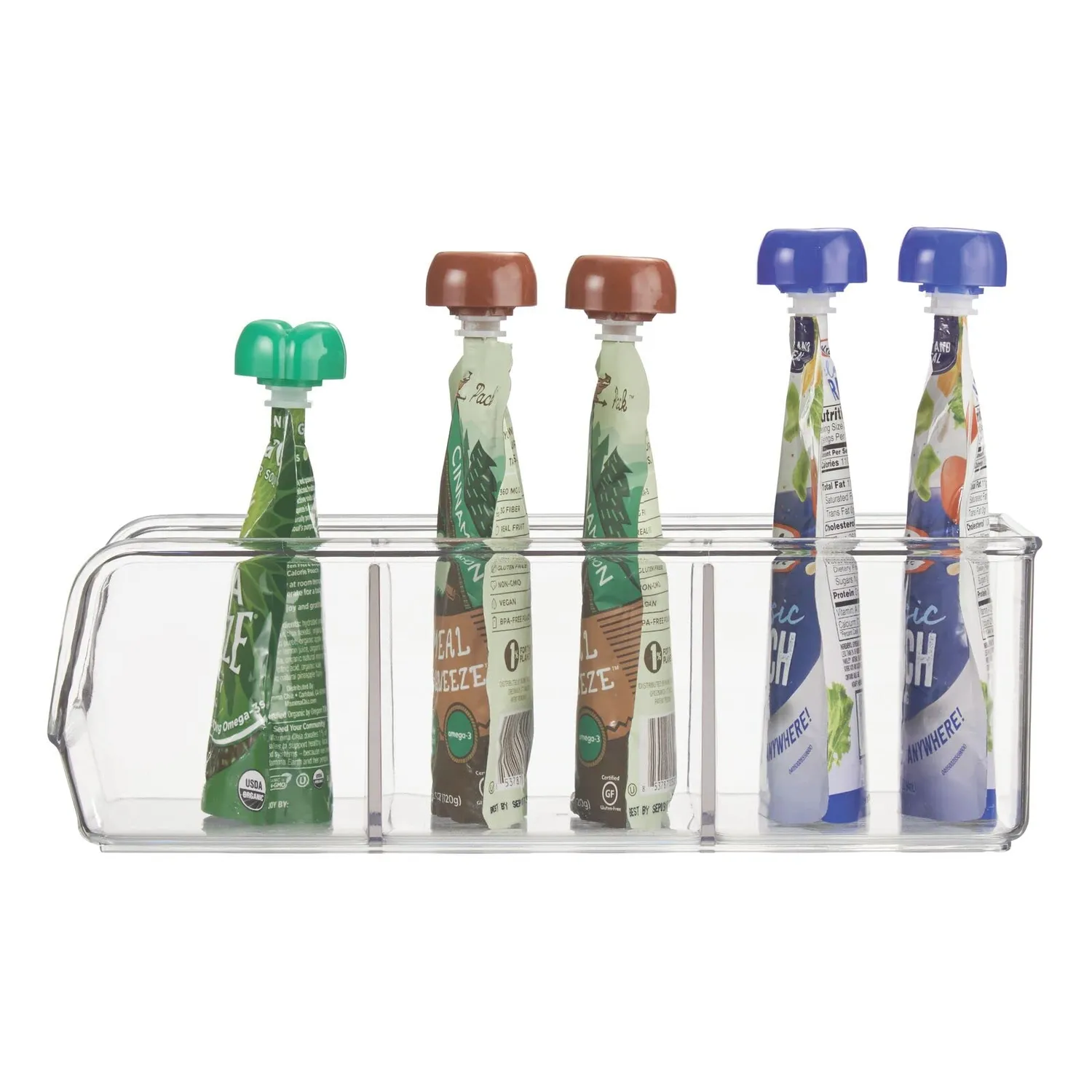 mDesign Küchen Organizer Aufbewahrungsbox 8er-Set transparent