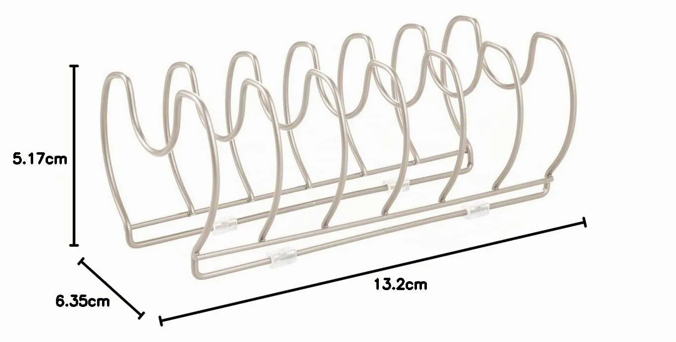 mDesign Deckelhalter Metall Topfhalter Matt-Silber Schrank
