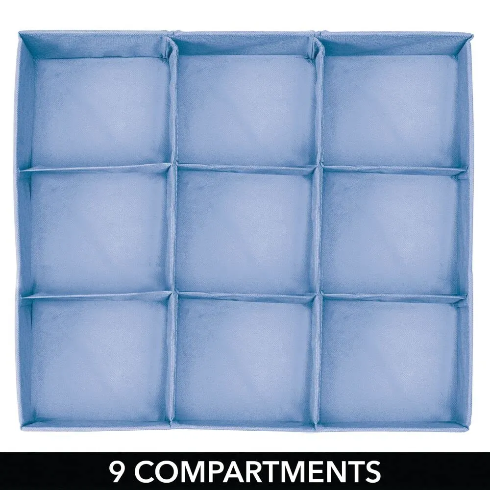 mDesign Schrank Organizer 9 Fächer blau Fischgrät